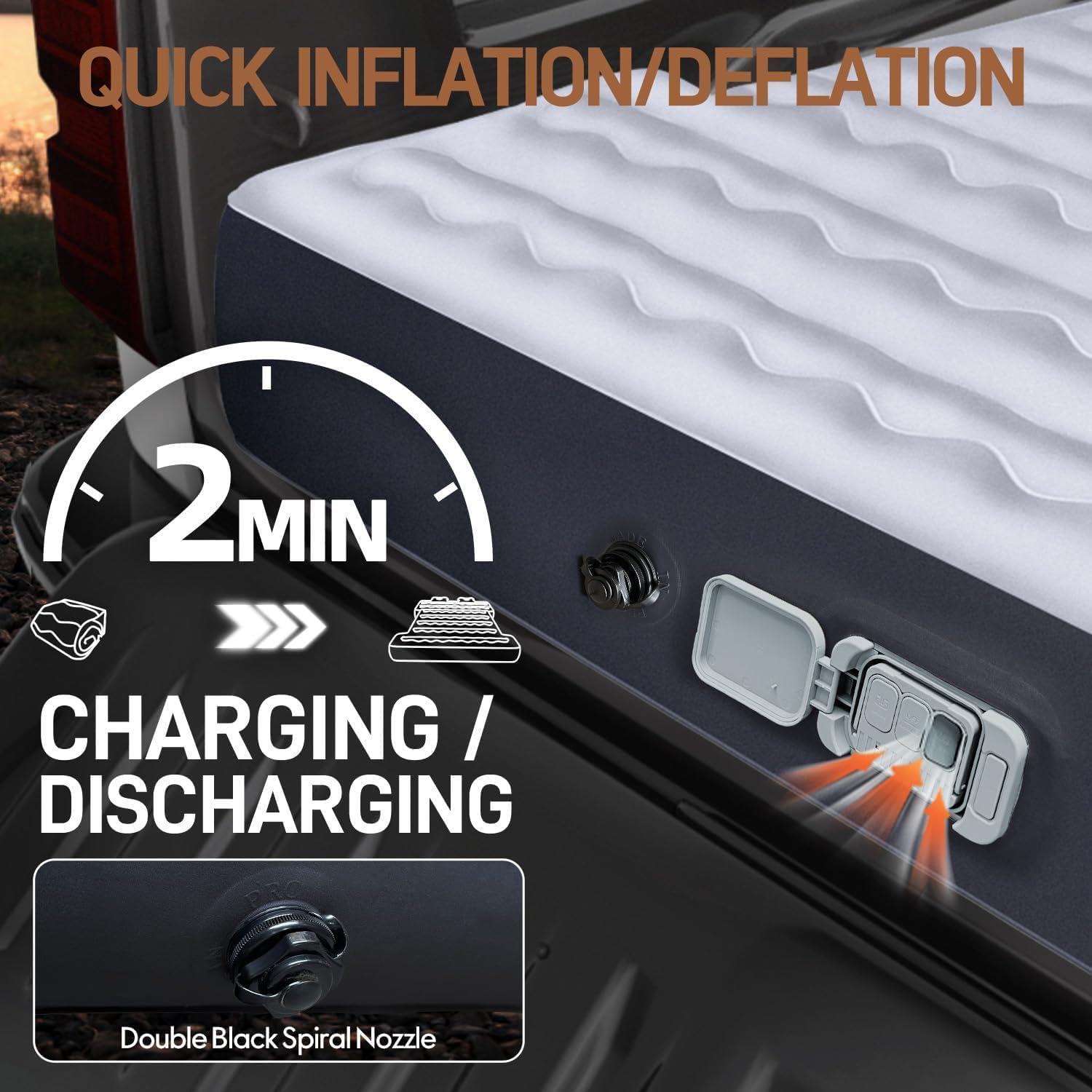 Colchón de Aire Inflable Umbrauto para Camioneta 1.83-1.98 m