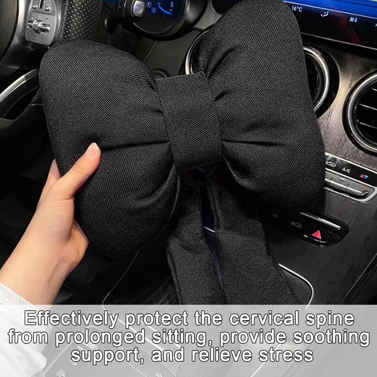 Almohada para Reposacabezas de Coche Bittwee Negra 38x25cm