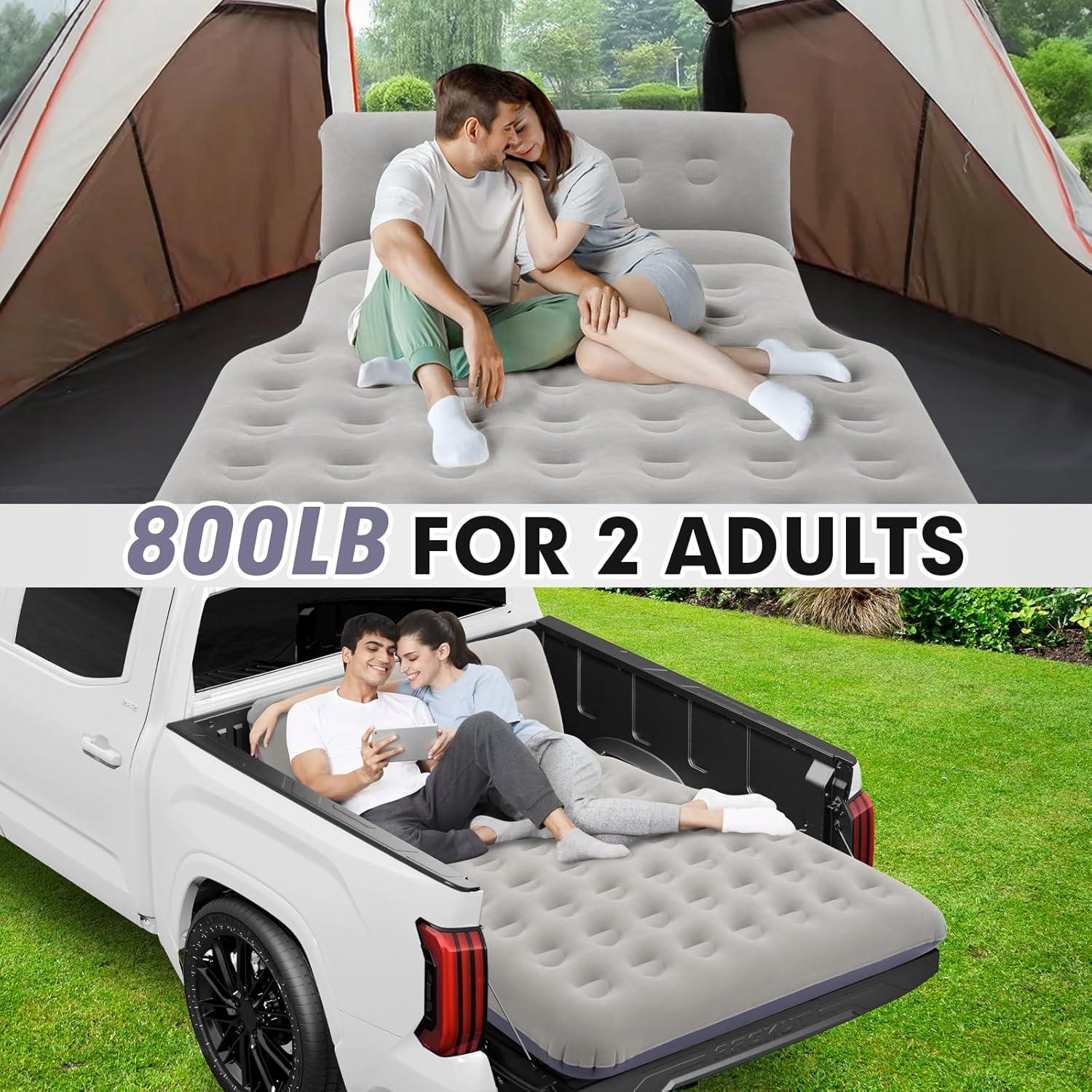 Colchón de Aire Sunsdrew para Camiones 5.5-6.5 pies con Almohada