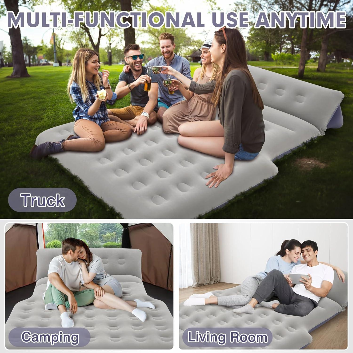 Colchón de Aire Sunsdrew para Camiones 5.5-6.5 pies con Almohada