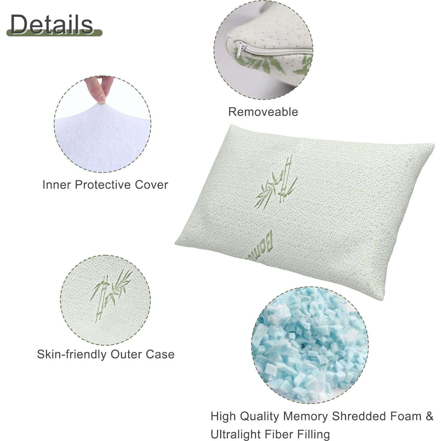 Almohada de Camping GIVANLEE Espuma Viscoelástica 1.80 kg