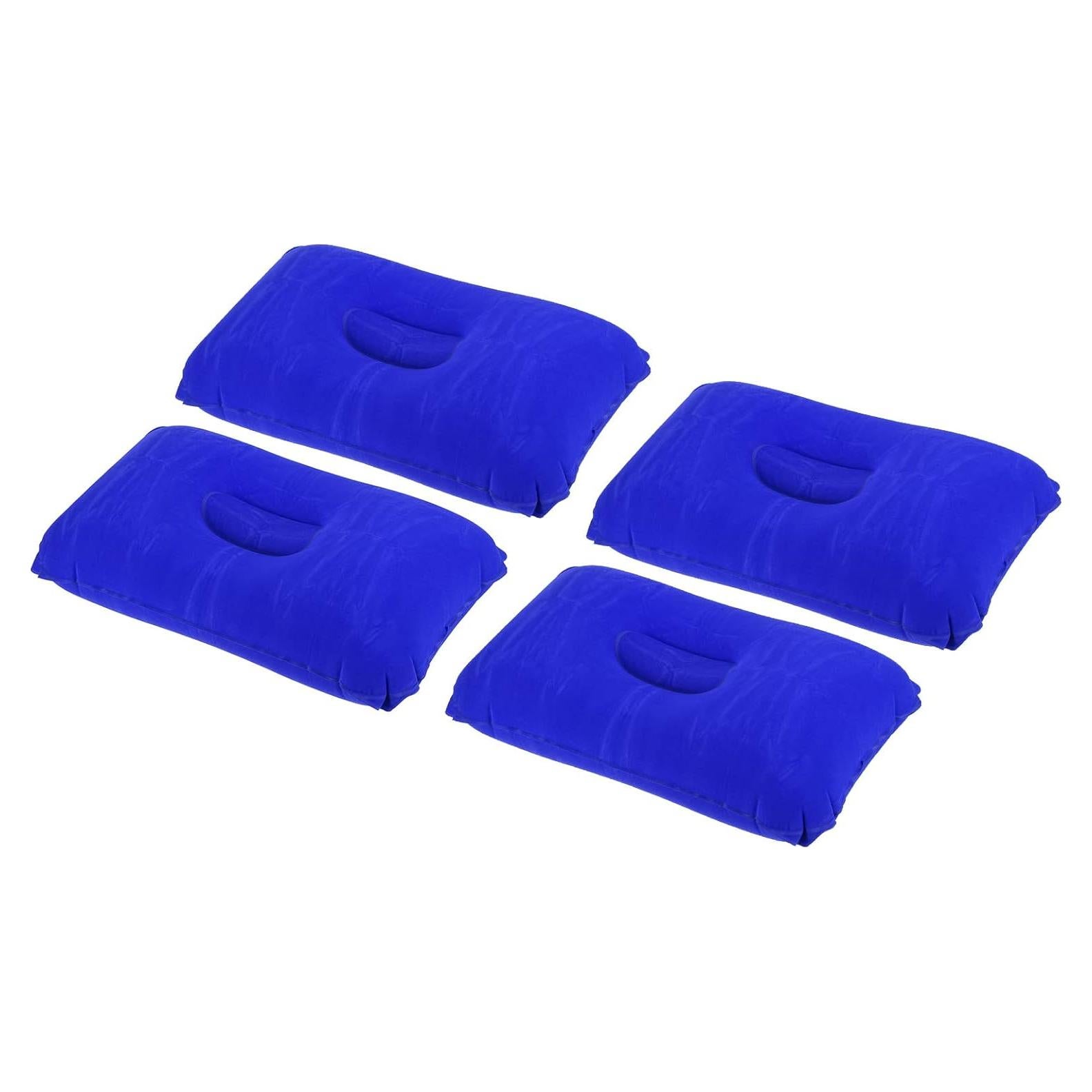 Almohada Inflable PATIKIL 4 Piezas Camping Soporte Cuello Azul