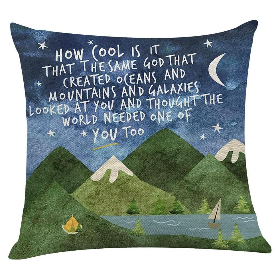 Funda de Cojín Decorativa Littlefa 45x45 cm Montañas