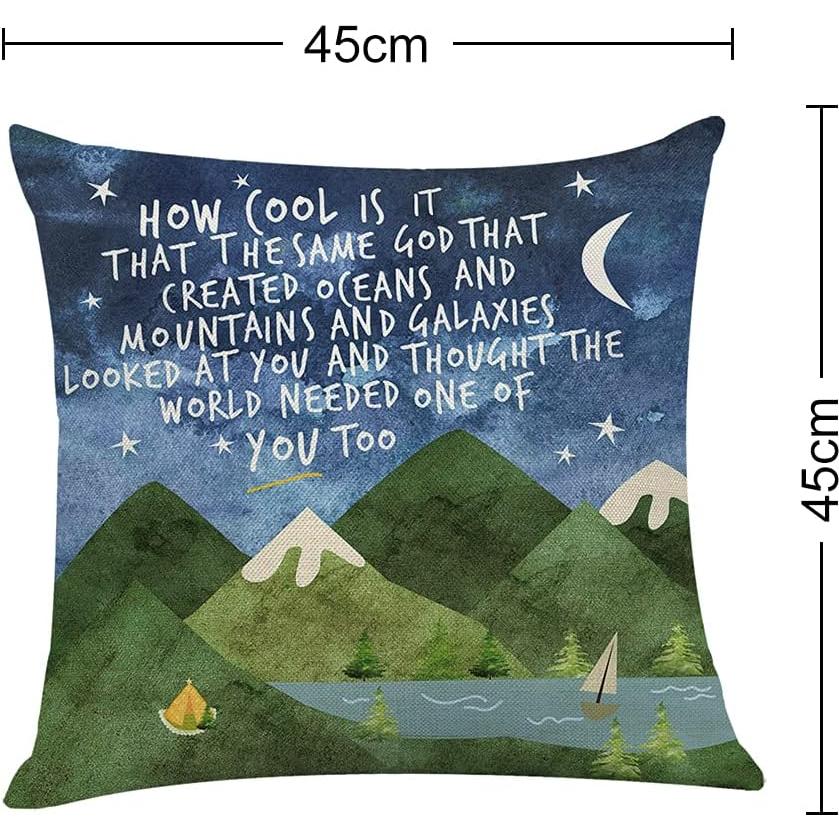 Funda de Cojín Decorativa Littlefa 45x45 cm Montañas