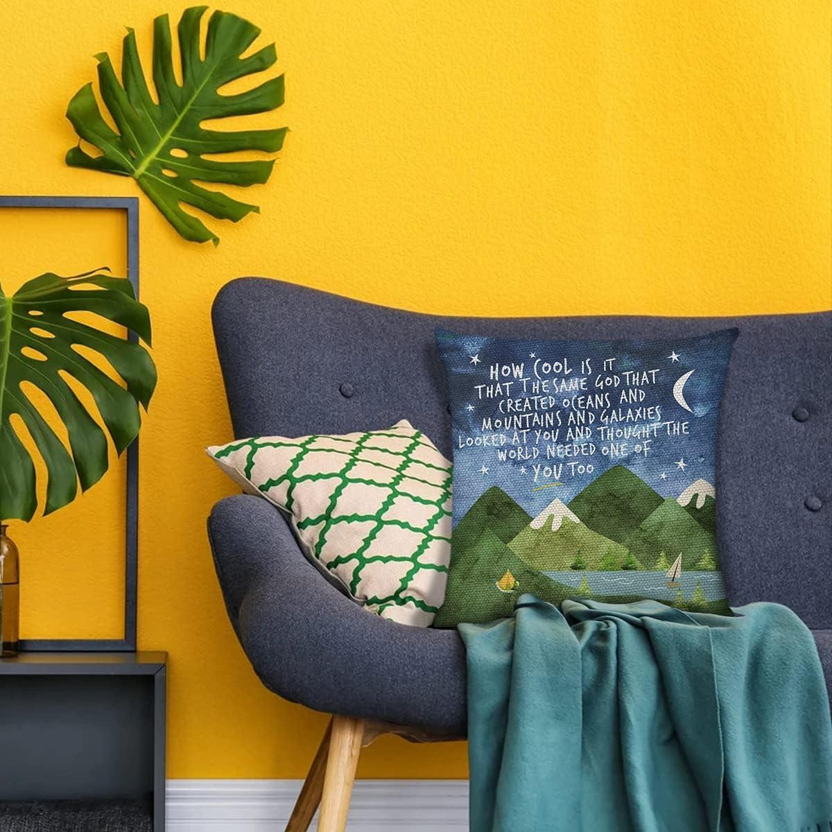 Funda de Cojín Decorativa Littlefa 45x45 cm Montañas