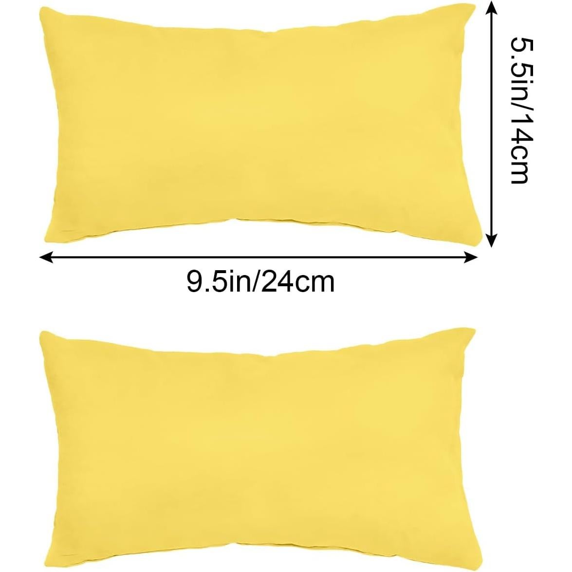 Juego de 2 Almohadas Pequeñas Marrywindix 24x14 cm Amarillo