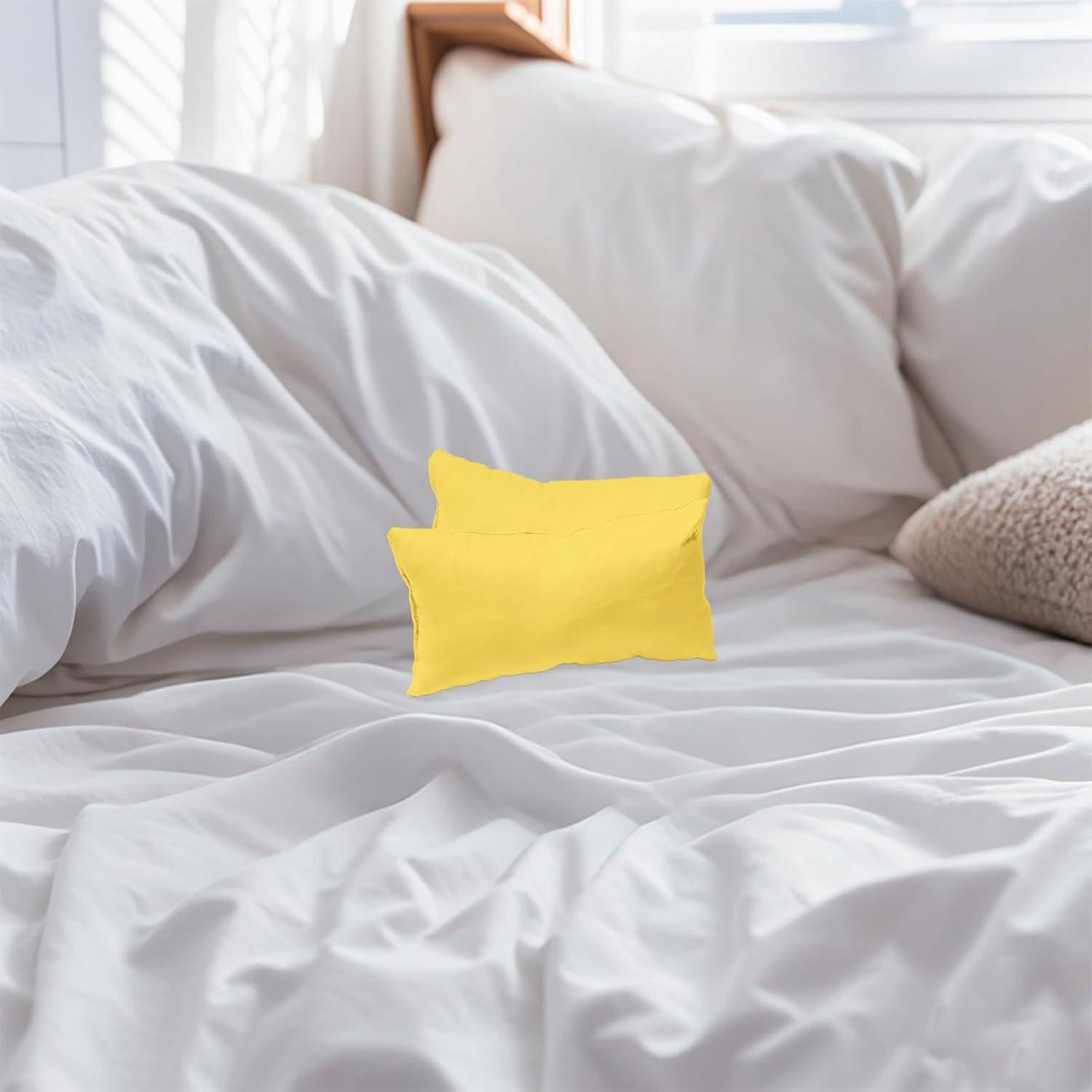 Juego de 2 Almohadas Pequeñas Marrywindix 24x14 cm Amarillo