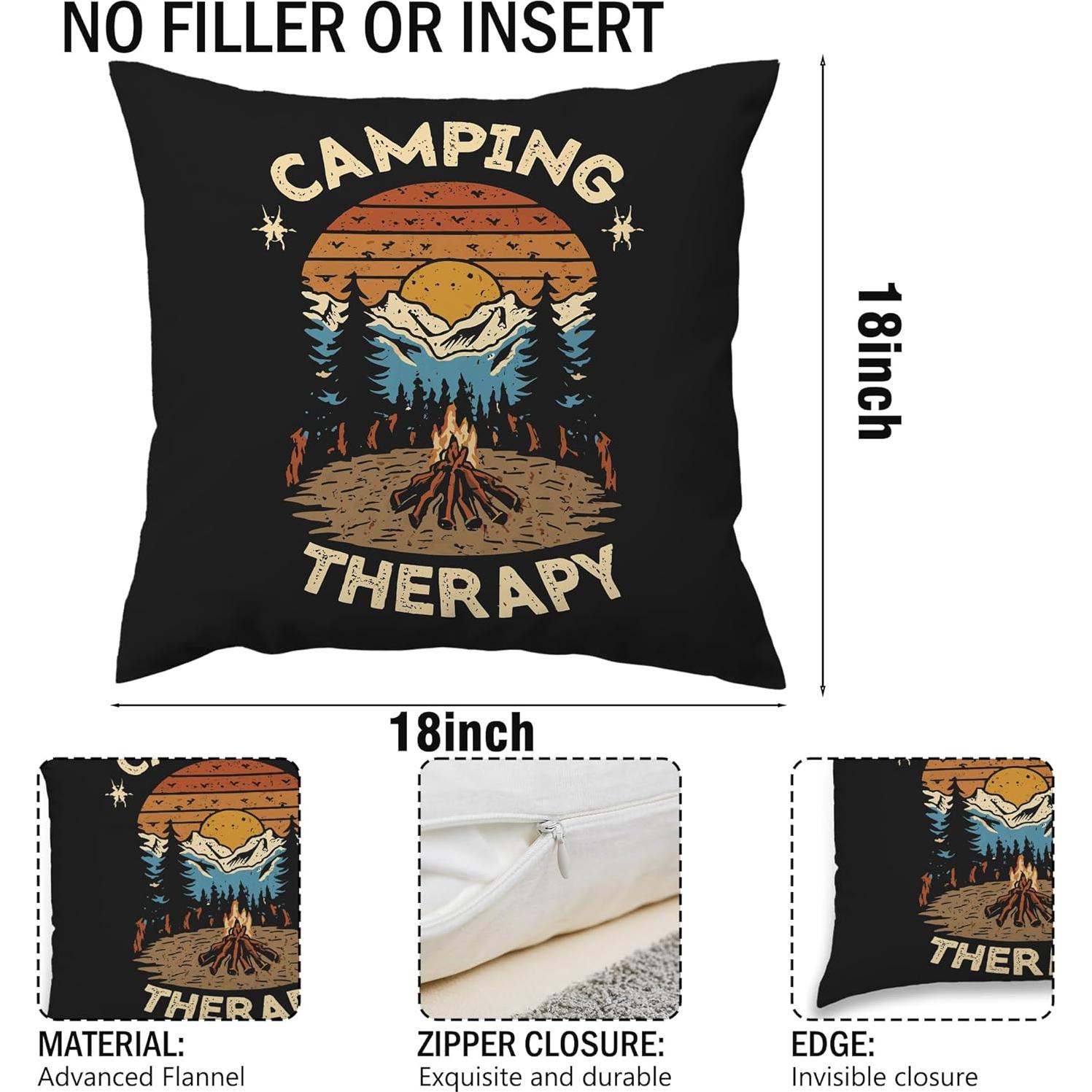 Funda de Cojín Decorativa Camping MNASAIOO 45x45cm