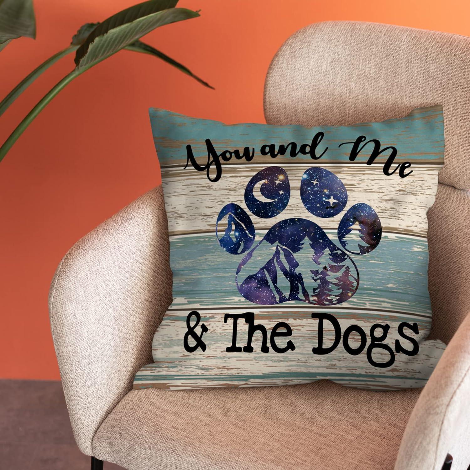 Funda de Almohada Decorativa Burosev Rústica Perro 45x45 cm