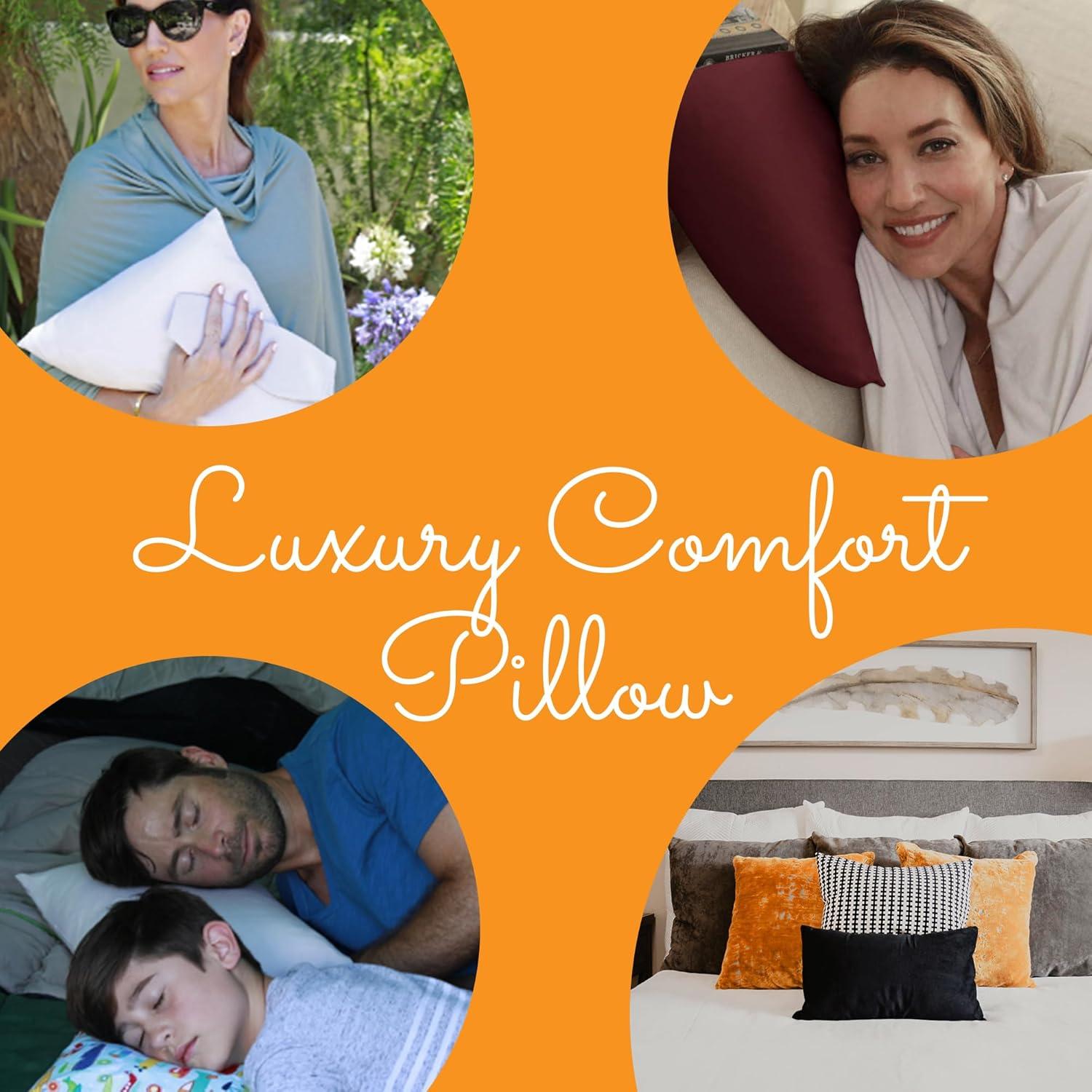 Almohada de Viaje Happyluxe Odyssey 43x33 cm TENCEL Rojo