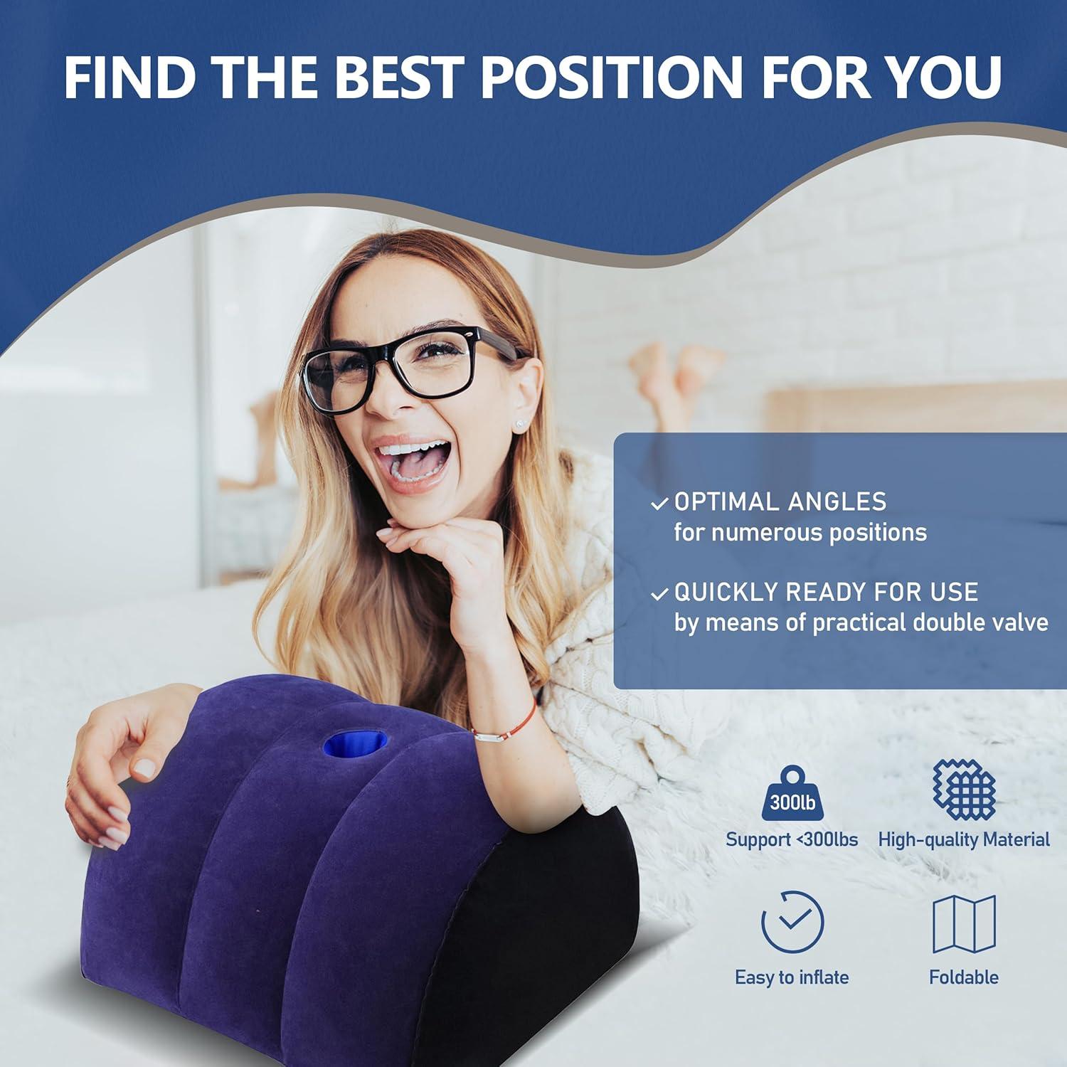 Cojín Inflable en Cuña LuxoCare para Alivio de Espalda y Reflujo