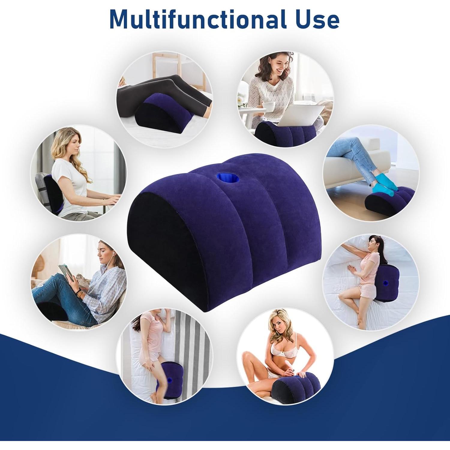 Cojín Inflable en Cuña LuxoCare para Alivio de Espalda y Reflujo