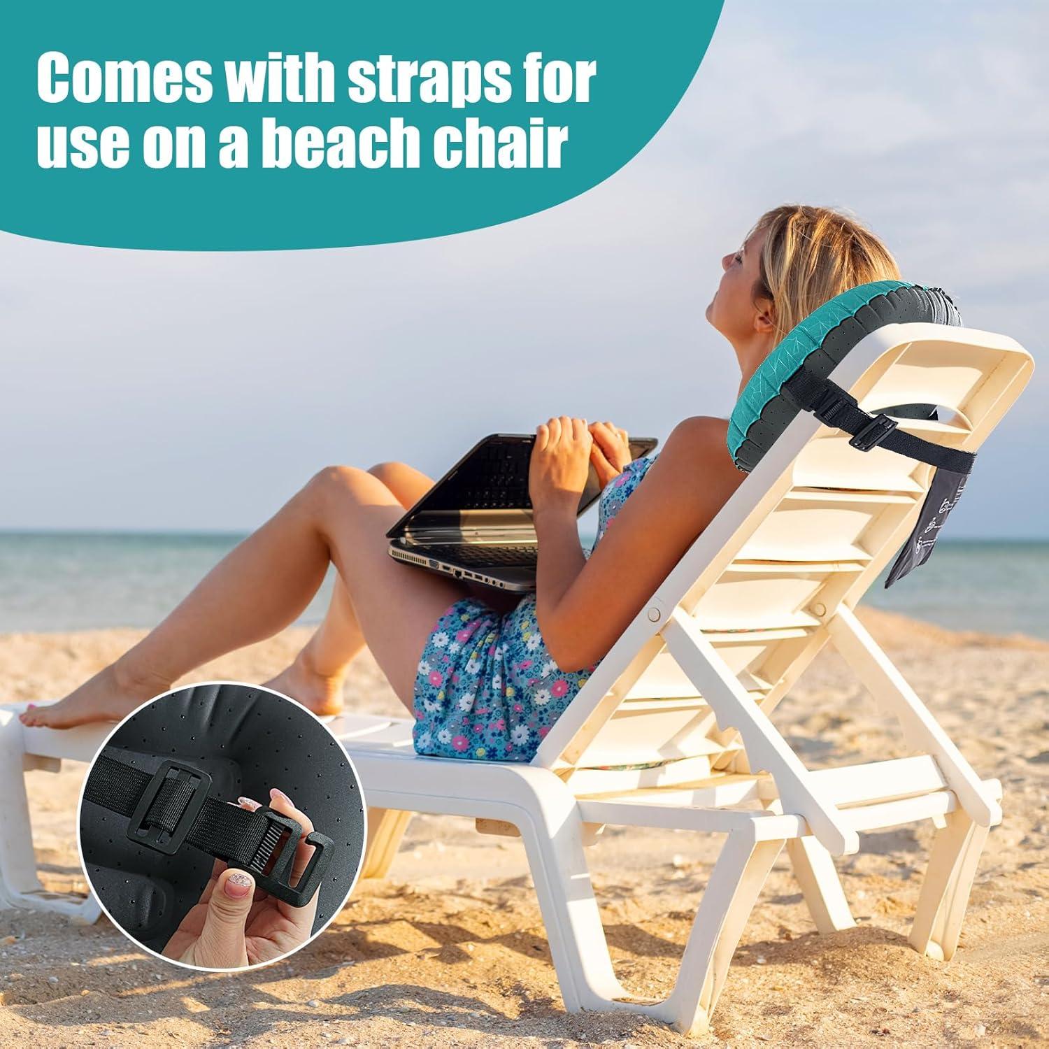 Almohada Inflable de Playa HOMBYS BEACHPILLOW Azul 43x32cm