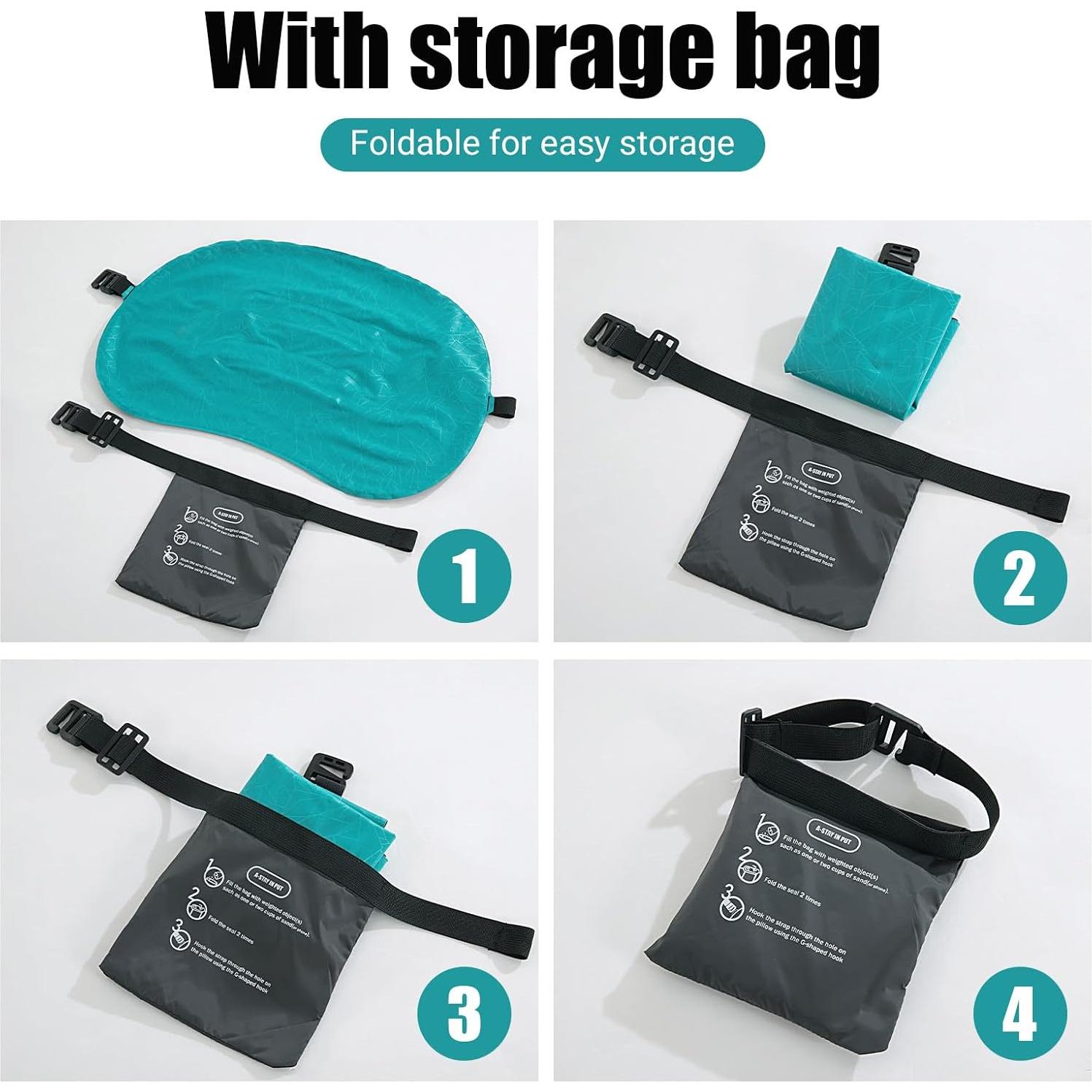 Almohada Inflable de Playa HOMBYS BEACHPILLOW Azul 43x32cm