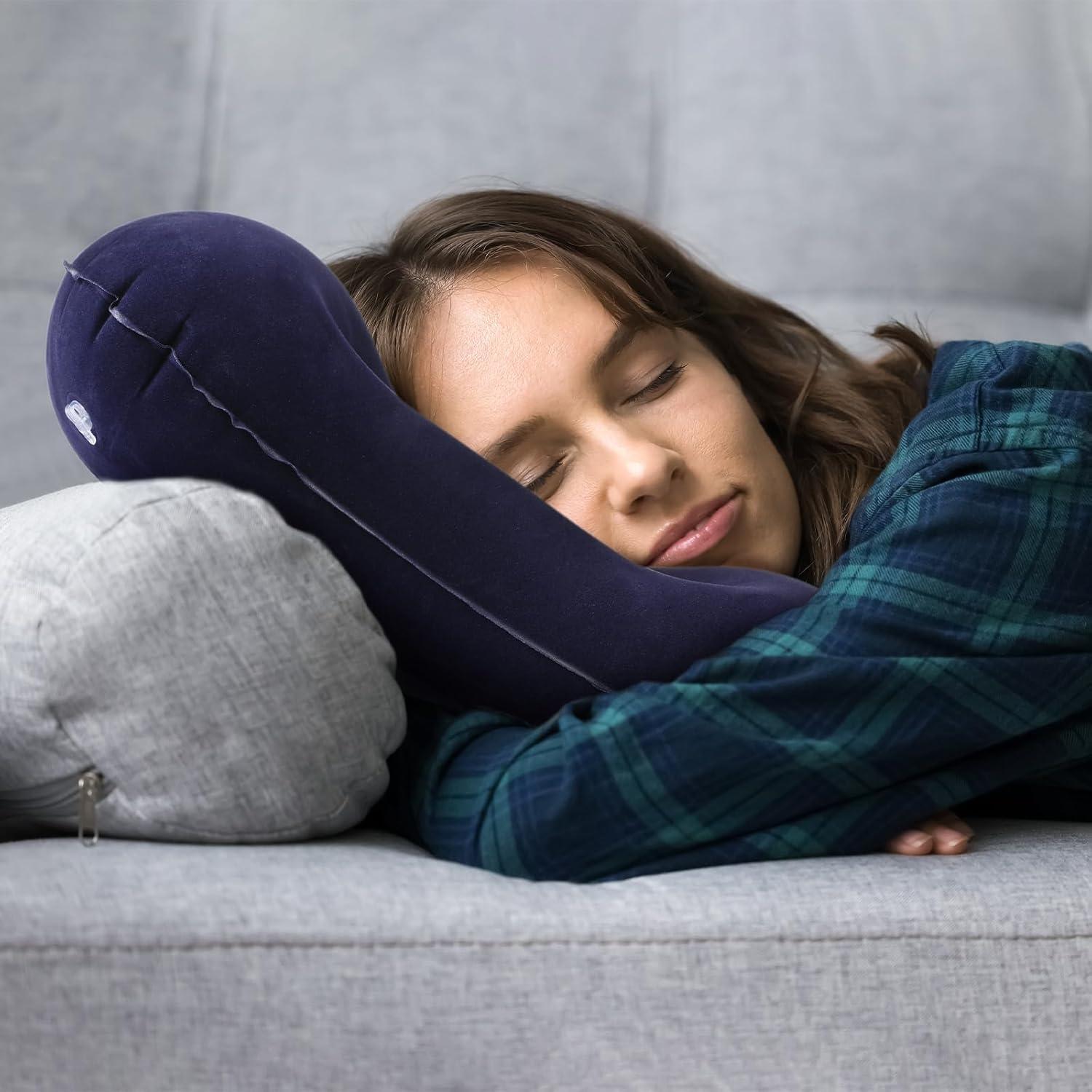 Almohadas Inflables de Camping Geelin 6 Pcs Azul Oscuro