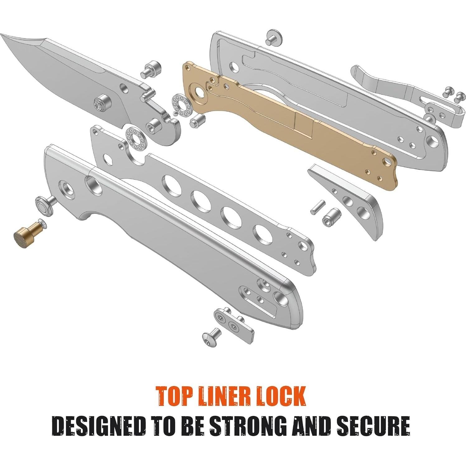 Cuchillo EDC Vosteed Raccoon Bowie 8.26 cm Acero 14C28N