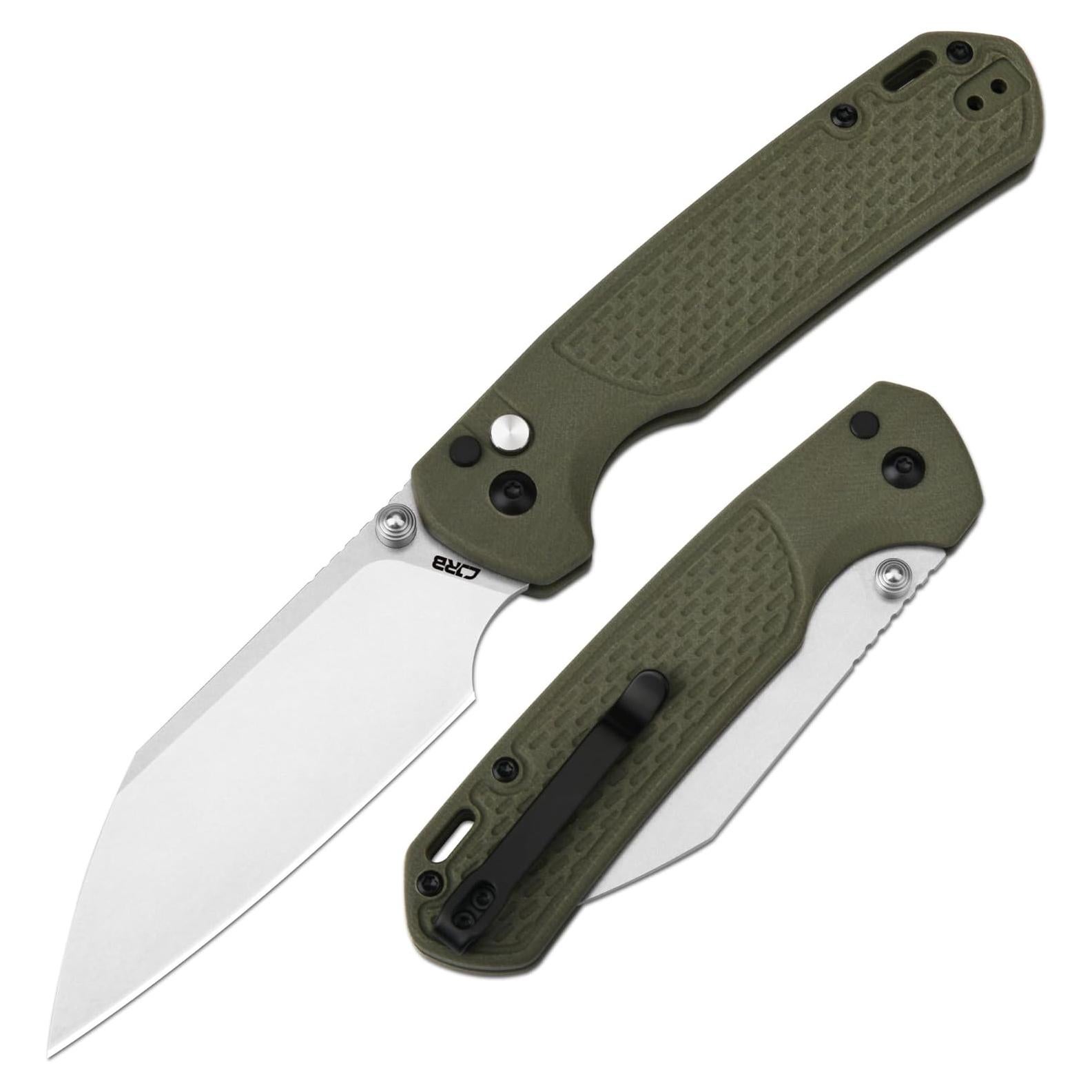 Cuchillo EDC CJRB J1945L Grande Pyrite-Light 21.4 cm Verde