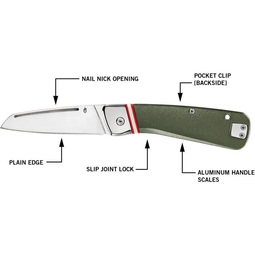 Cuchillo Plegable Gerber Straightlace 7.4 cm Verde