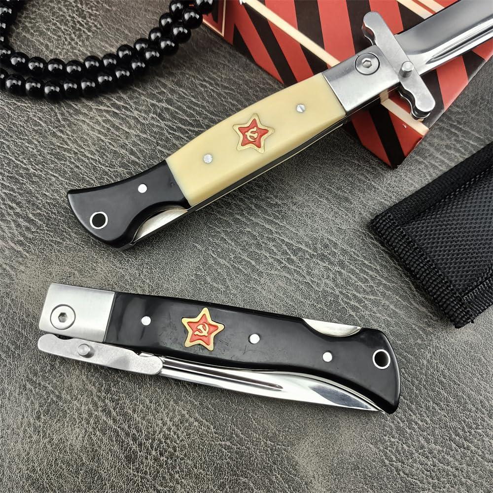 Cuchillo Plegable Goshawk Finka-NKVD KGB 9.3 cm Hoja ABS