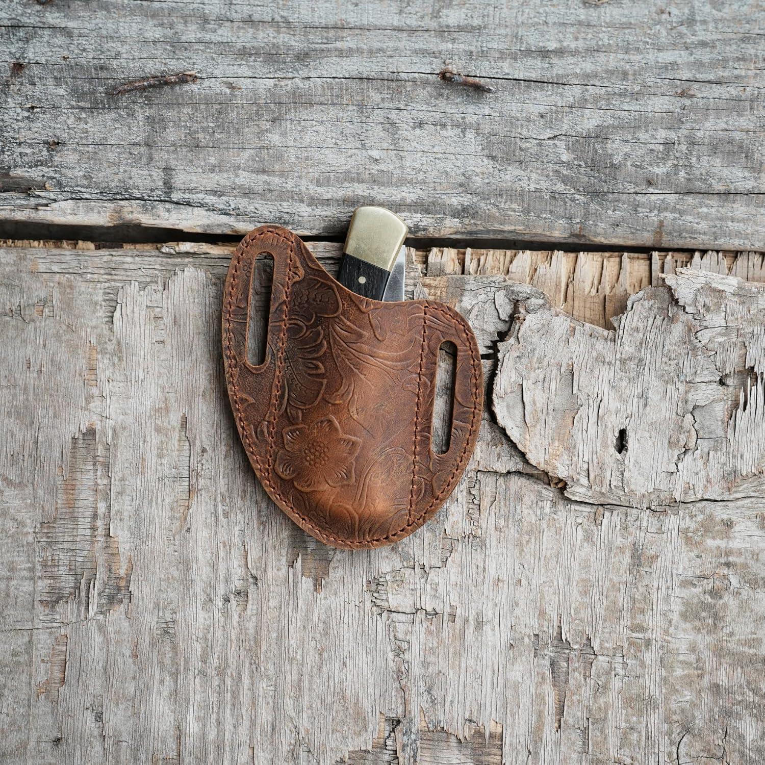 Funda de Cuchillo de Cuero JJNUSA para Cuchillos de 10-13 cm