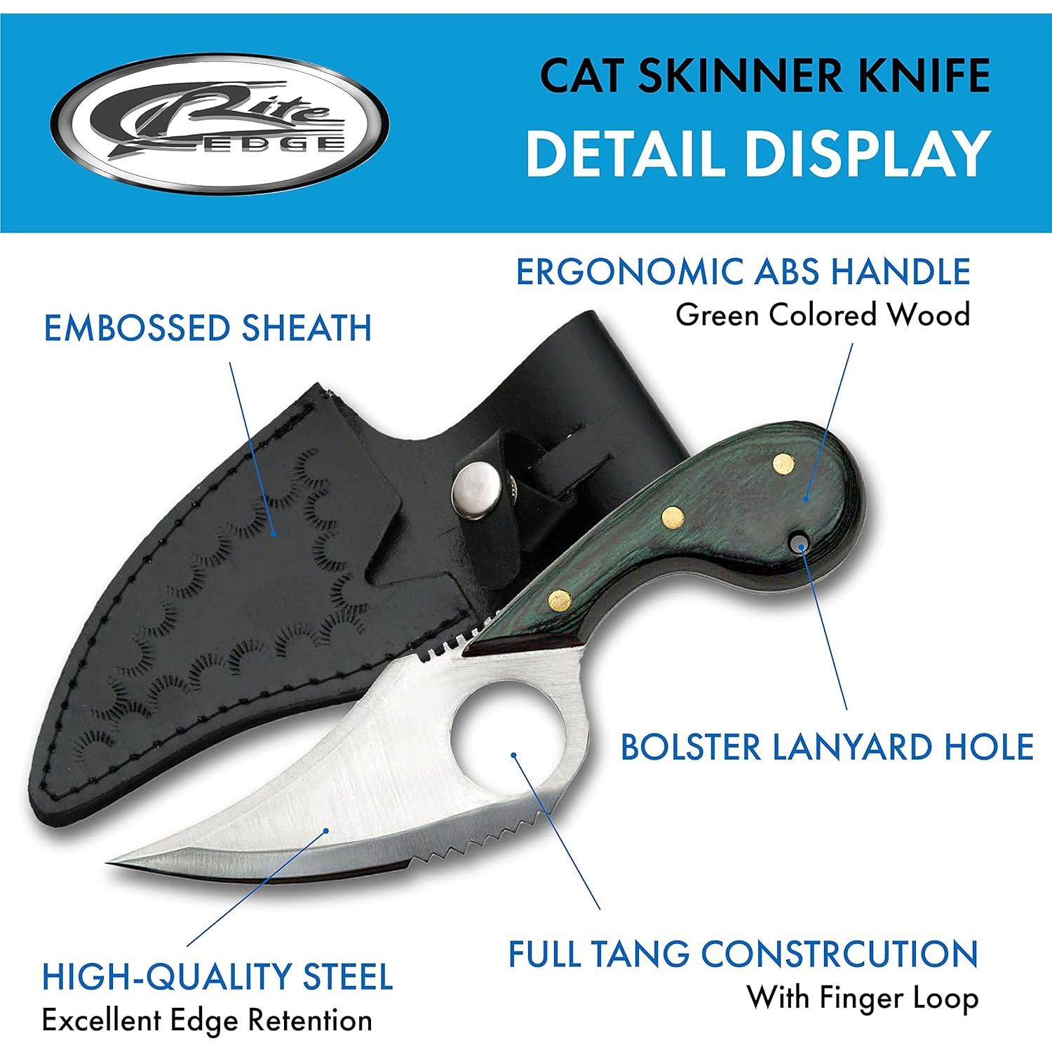 Cuchillo Desollador de Gato SZCO 17.78 cm Acero Inoxidable