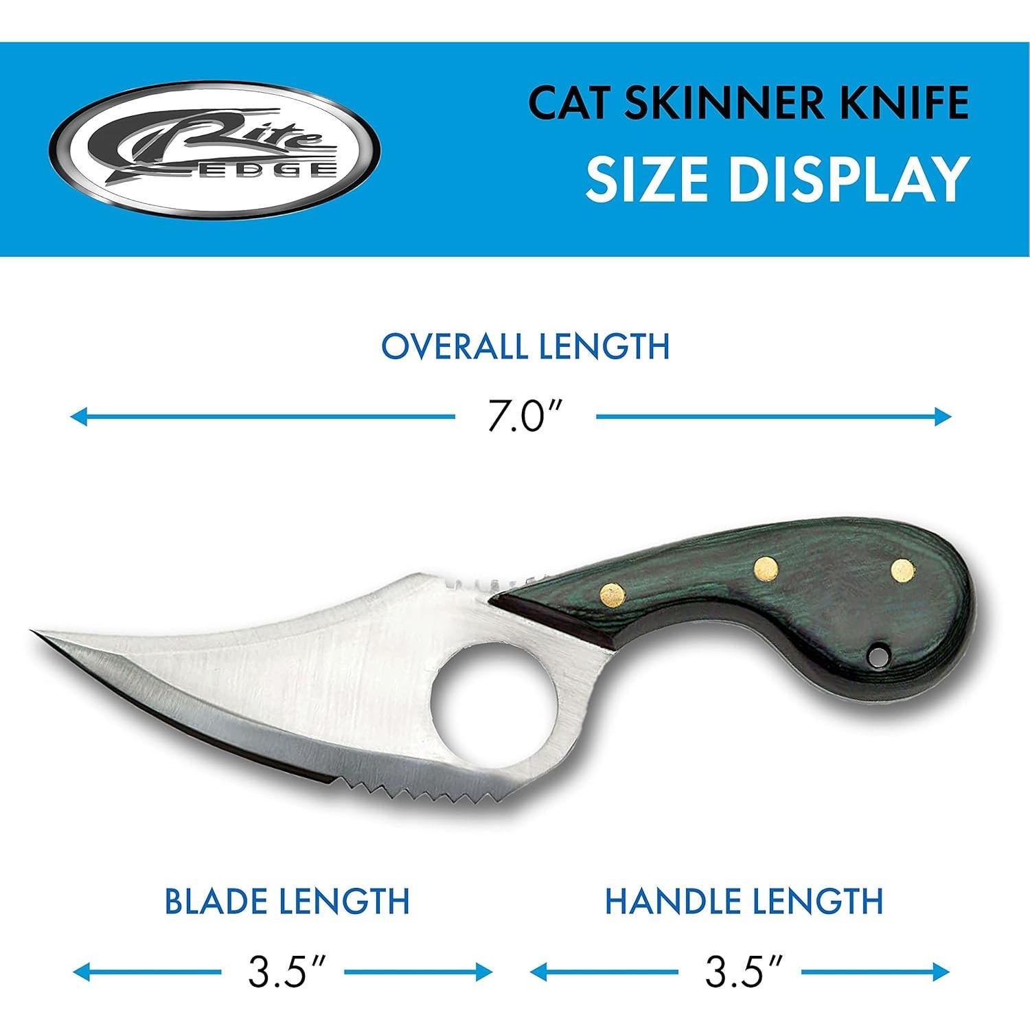 Cuchillo Desollador de Gato SZCO 17.78 cm Acero Inoxidable