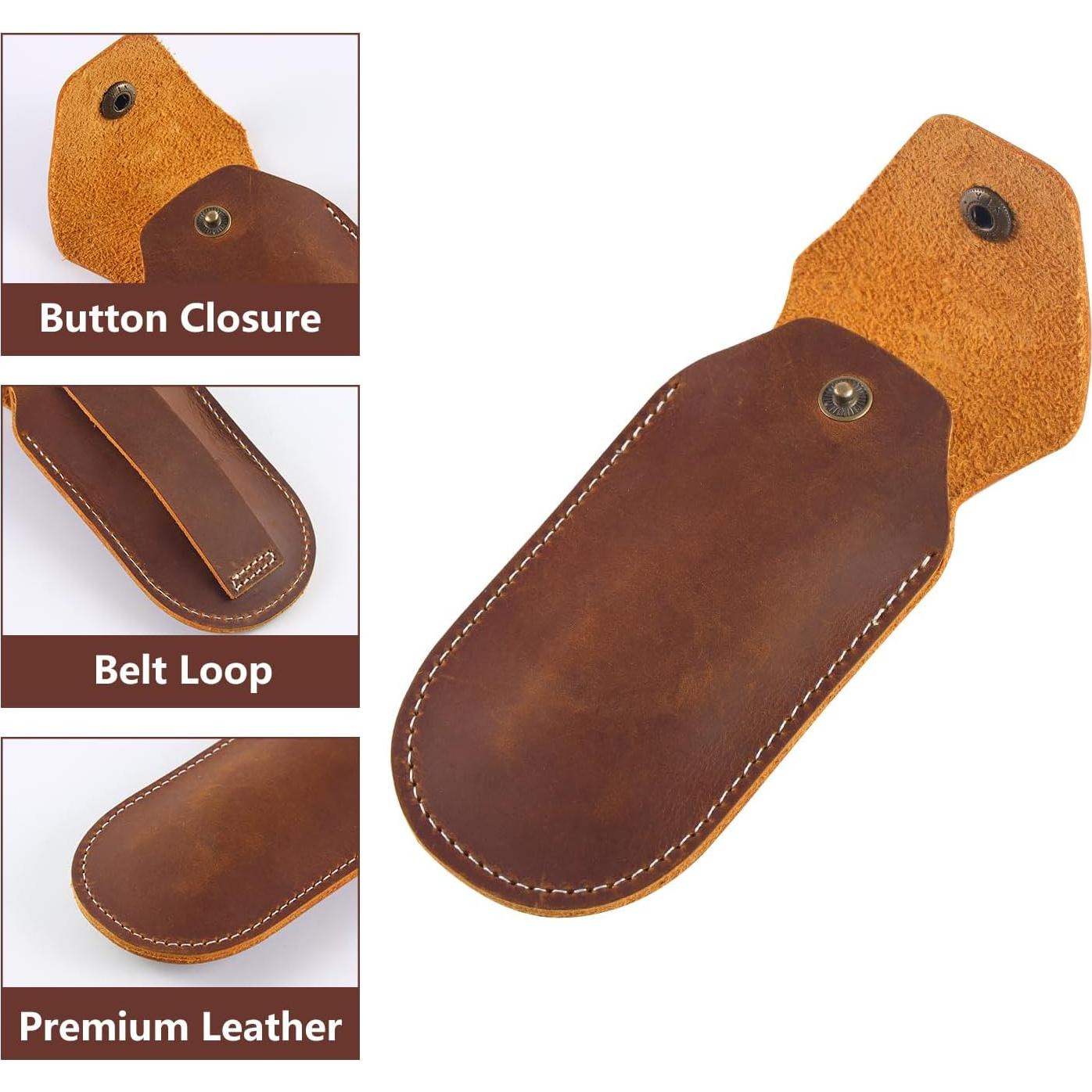 Funda de cuchillo de cuero Biobasedon 4" para EDC