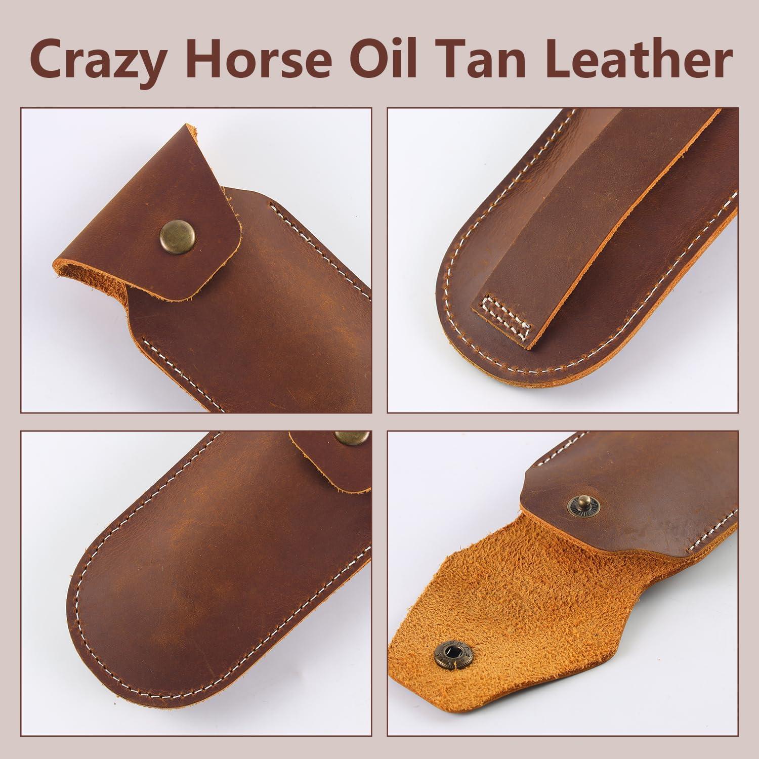 Funda de cuchillo de cuero Biobasedon 4" para EDC