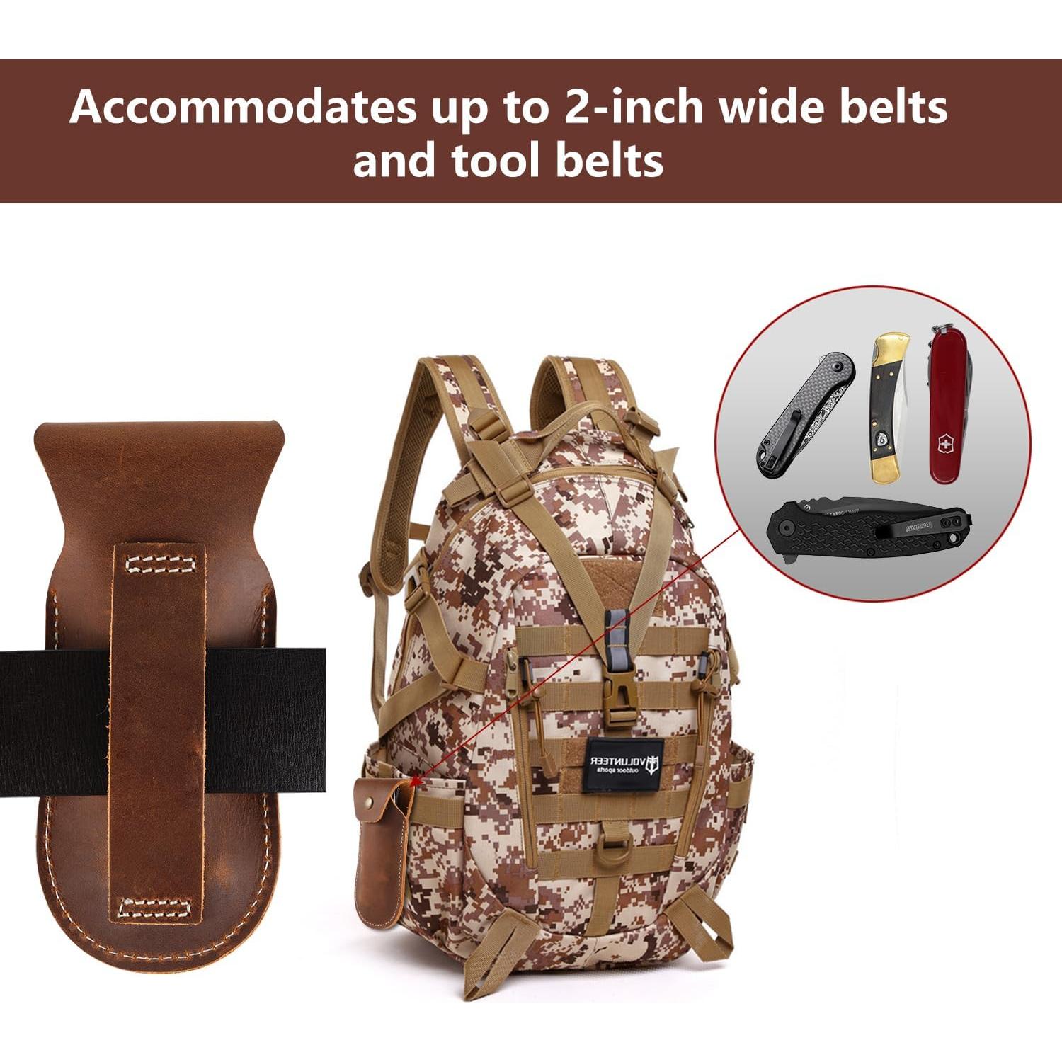 Funda de cuchillo de cuero Biobasedon 4" para EDC