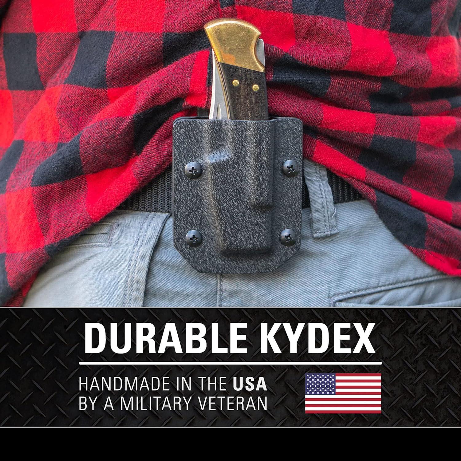 Funda Kydex Clip & Carry para Cuchillo Buck 110/112 - Marrón