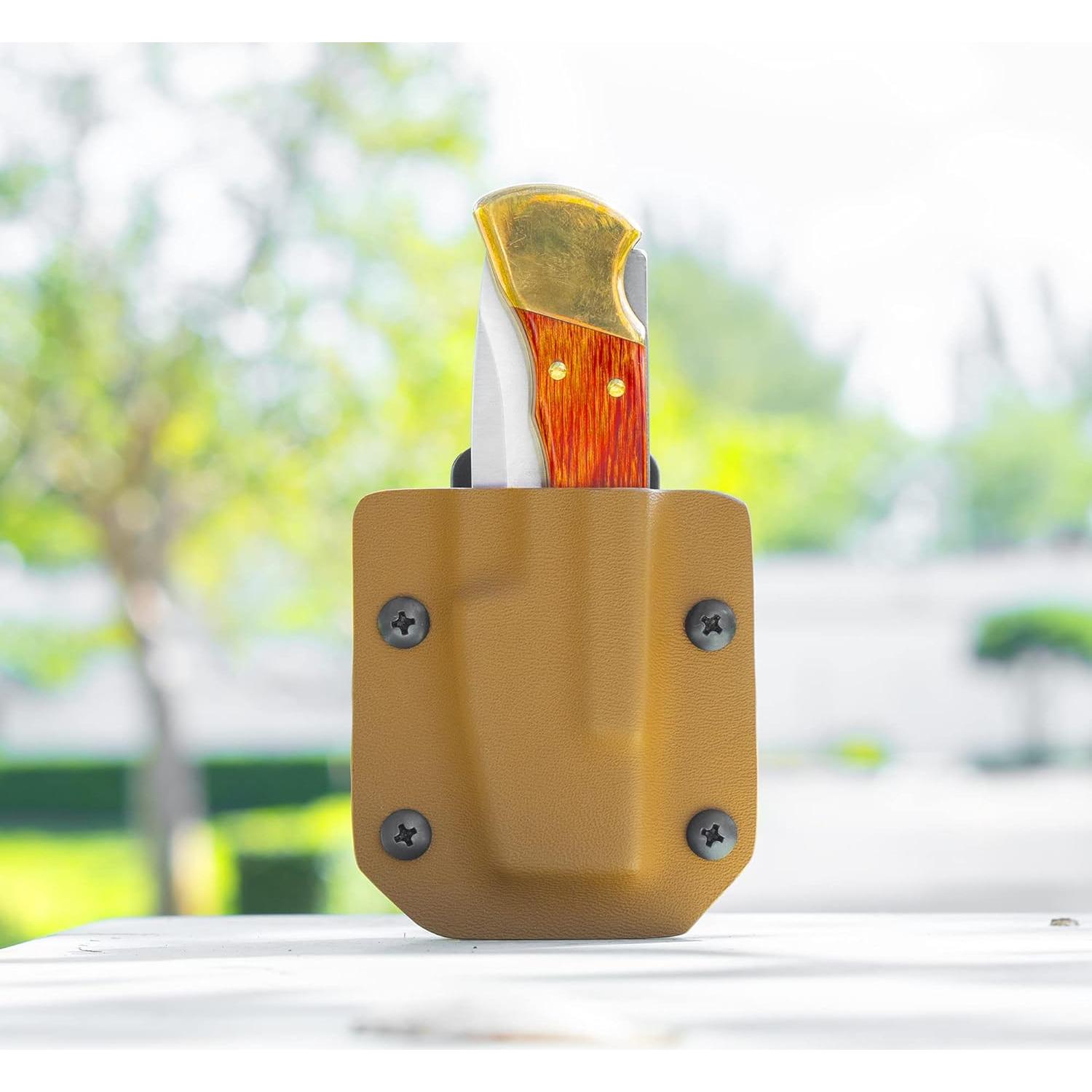 Funda Kydex Clip & Carry para Cuchillo Buck 110/112 - Marrón