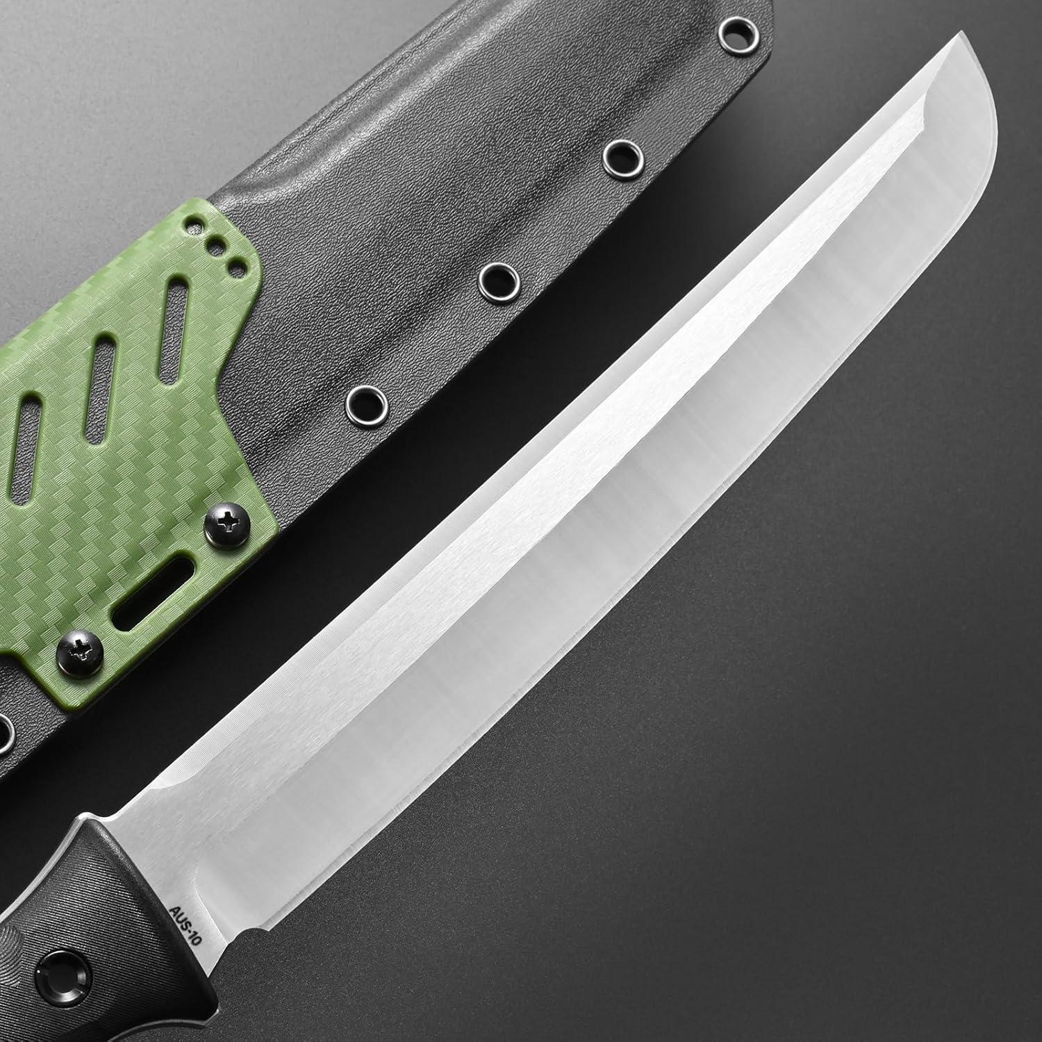 Cuchillo Fijo Gtkii GTK6 Acero AUS-10 22.5 cm Plata