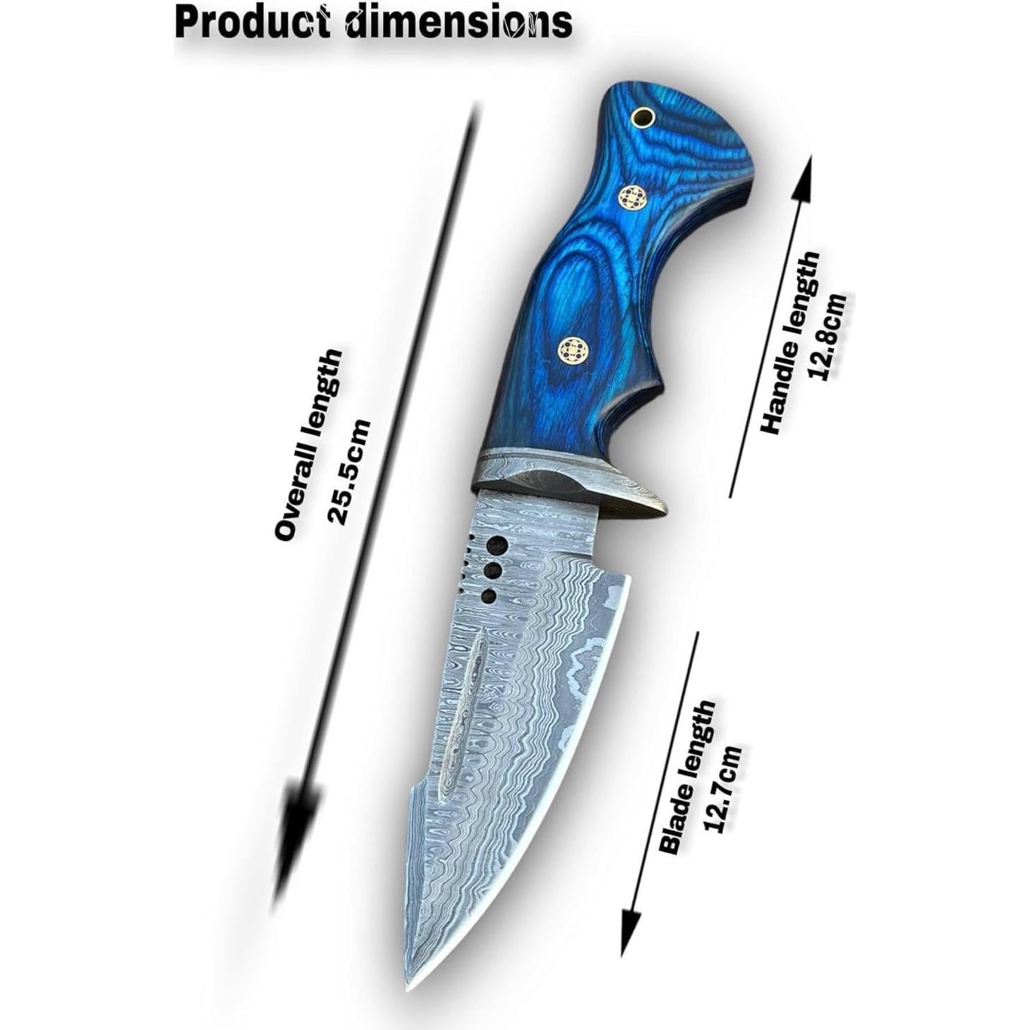 Cuchillo de Caza FAIQENTERPRICE Buck Hunter Damasco 25.4 cm