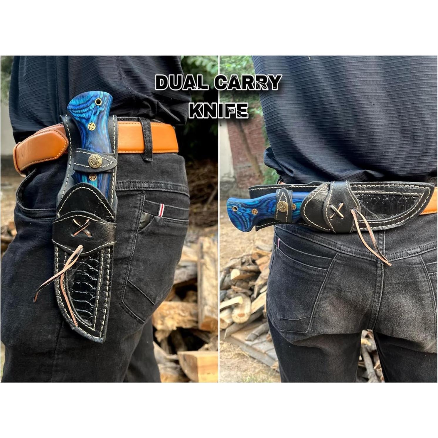 Cuchillo de Caza FAIQENTERPRICE Buck Hunter Damasco 25.4 cm