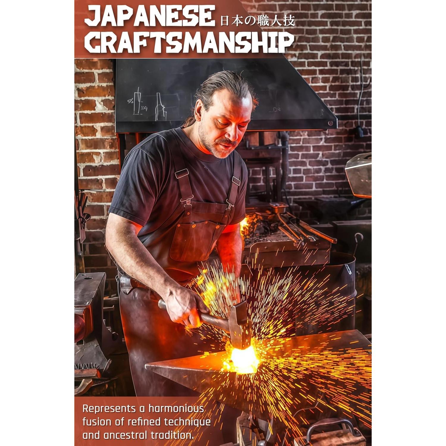 Cuchillo de Hoja Fija TAN REN 21cm Acero Inoxidable con Funda