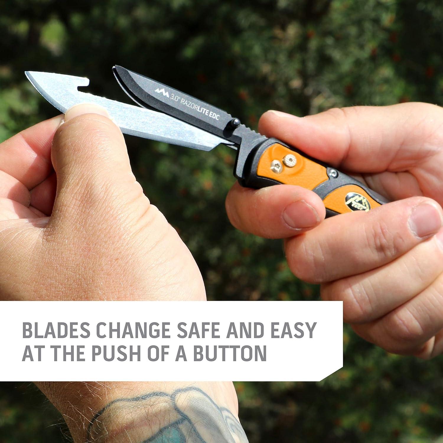 Cuchillo Plegable Outdoor Edge RazorLite EDC 3" Naranja