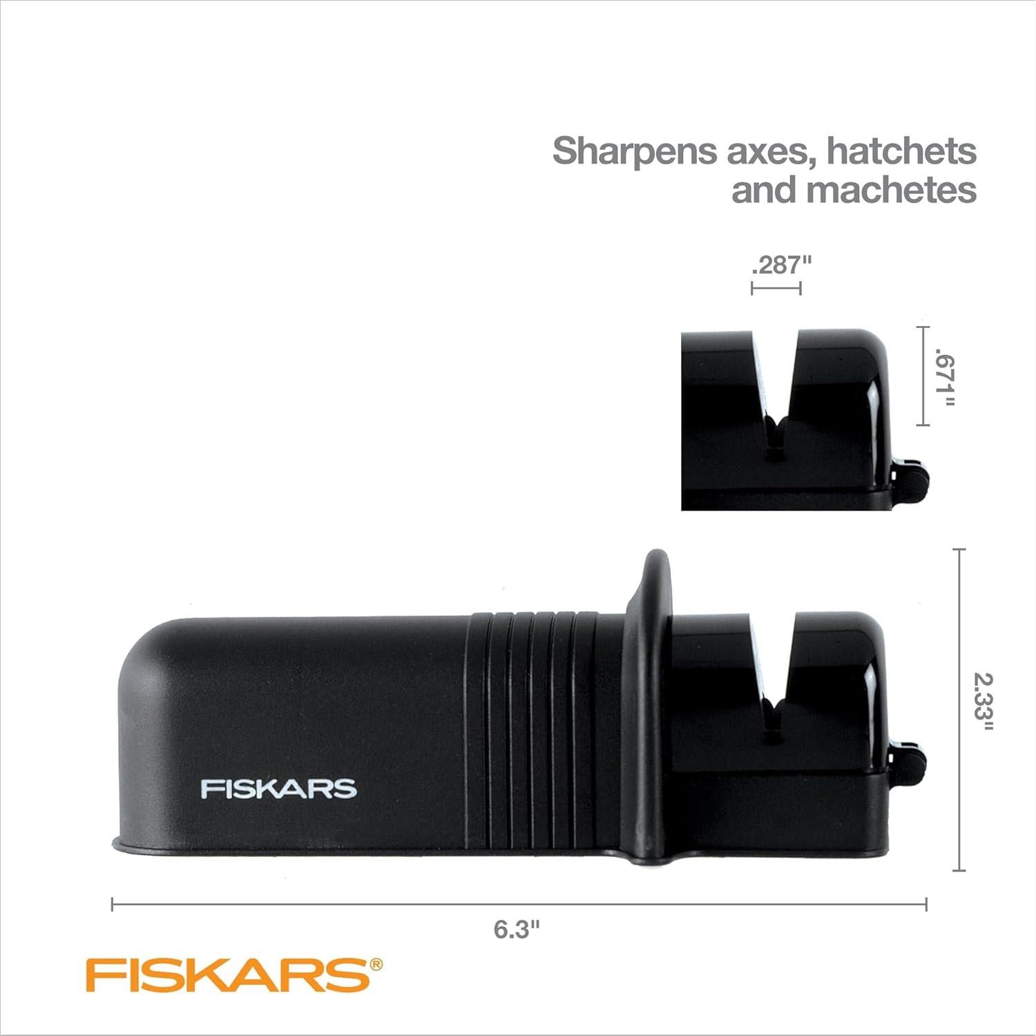 Afilador de Hachas y Cuchillos Fiskars - Cerámica - Negro