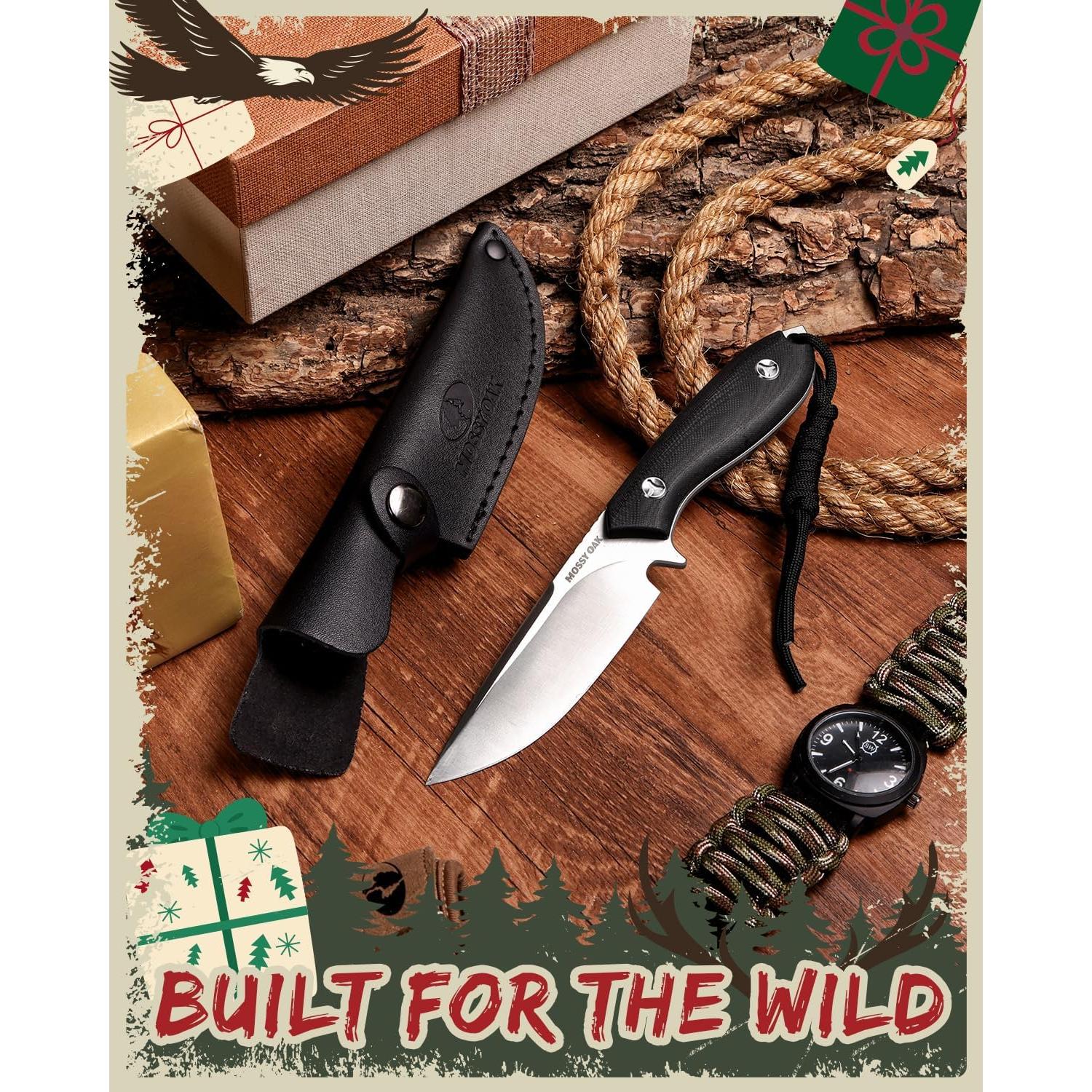 Cuchillo de Camping Mossy Oak 22.1 cm Hoja Fija con Funda