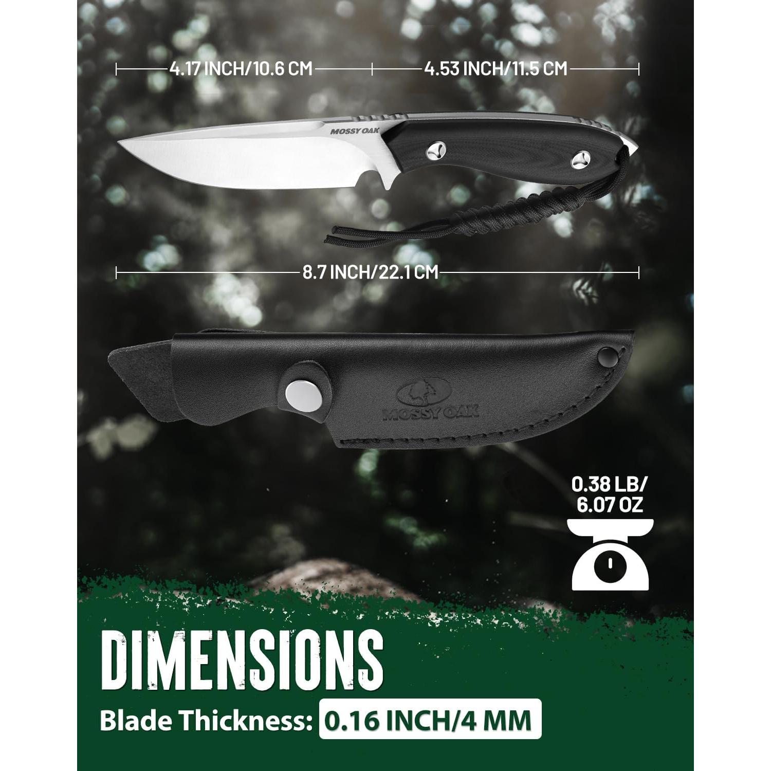 Cuchillo de Camping Mossy Oak 22.1 cm Hoja Fija con Funda