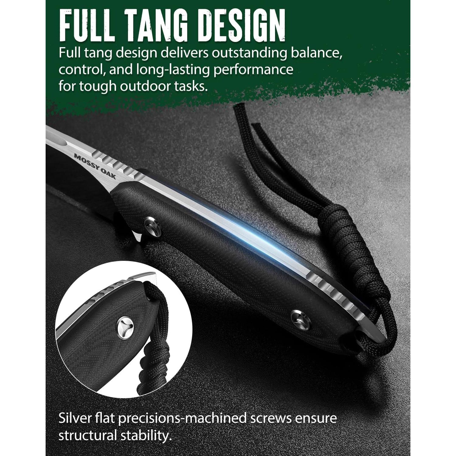 Cuchillo de Camping Mossy Oak 22.1 cm Hoja Fija con Funda