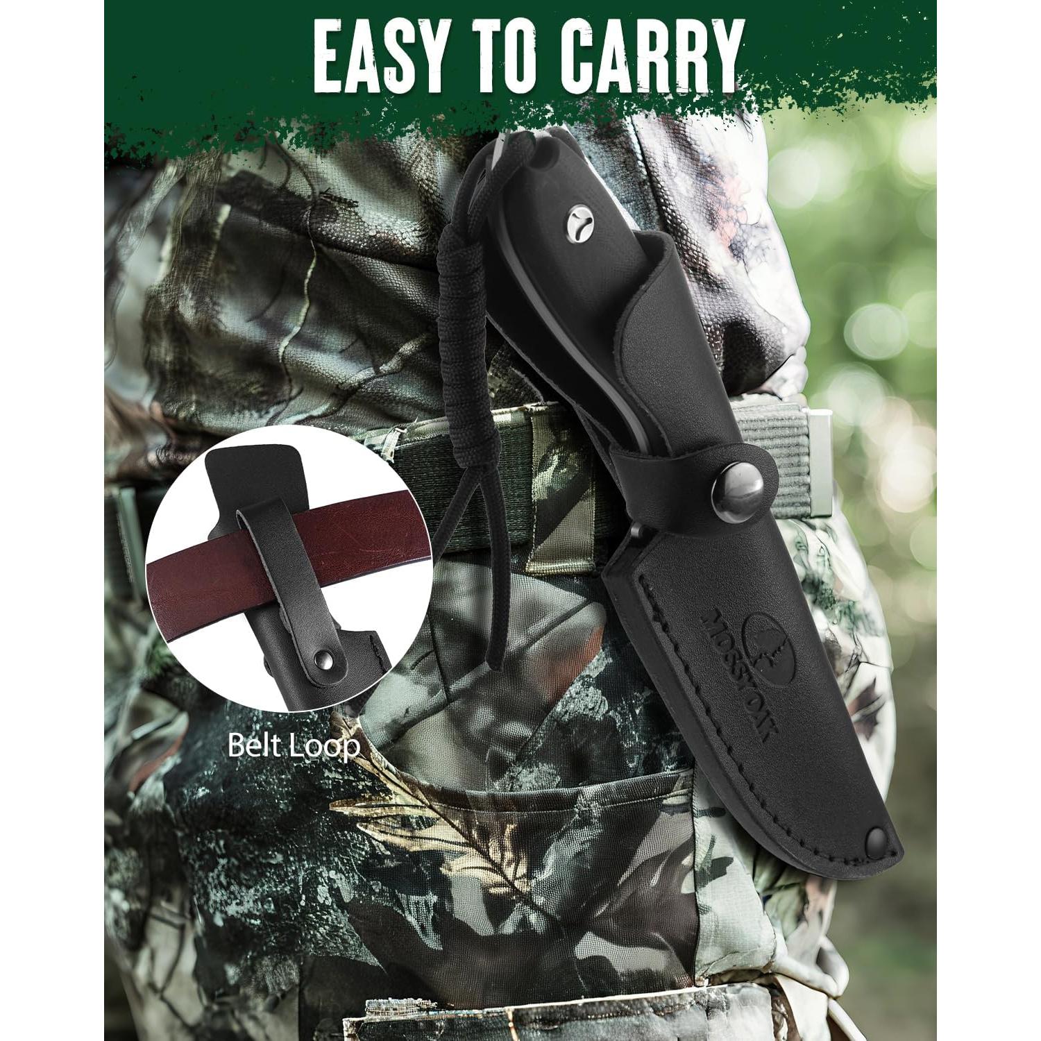 Cuchillo de Camping Mossy Oak 22.1 cm Hoja Fija con Funda