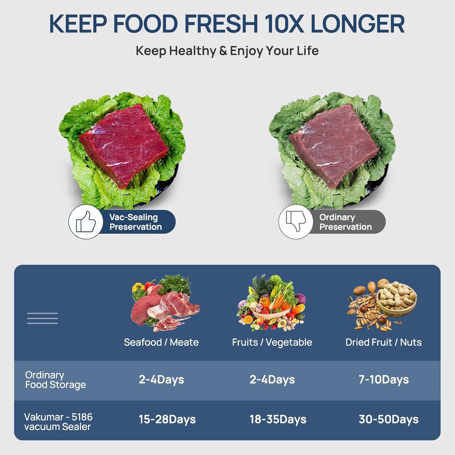 Máquina de Sellado al Vacío Vakumar VH5186 90Kpa Automática