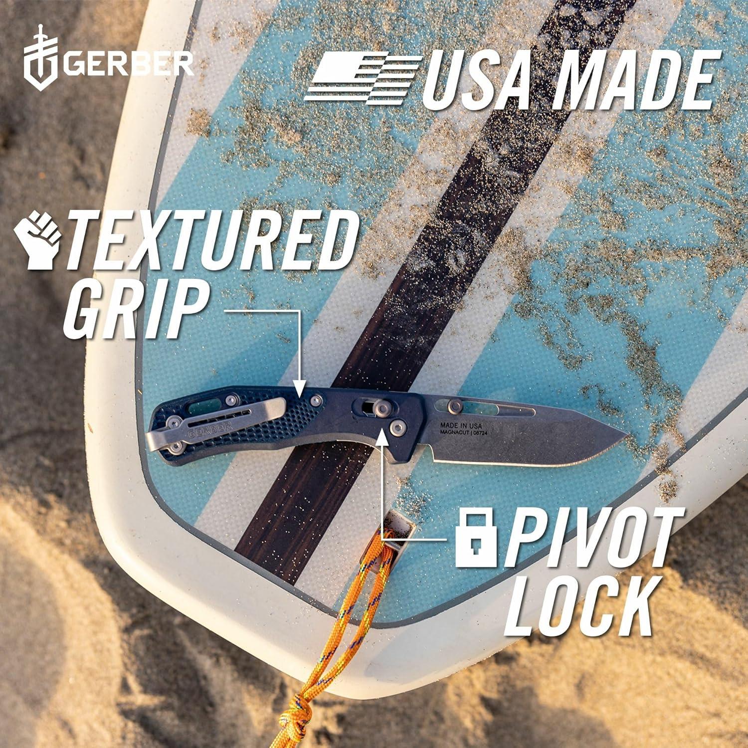 Cuchillo de bolsillo Gerber Gear Assert MagnaCut 7.62 cm Azul