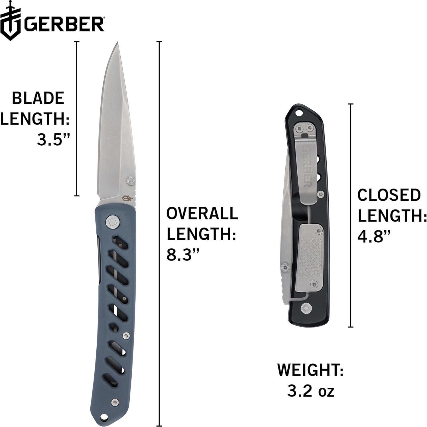 Cuchillo Plegable Gerber Gear Affirm EDC Aluminio Azul 8.9 cm