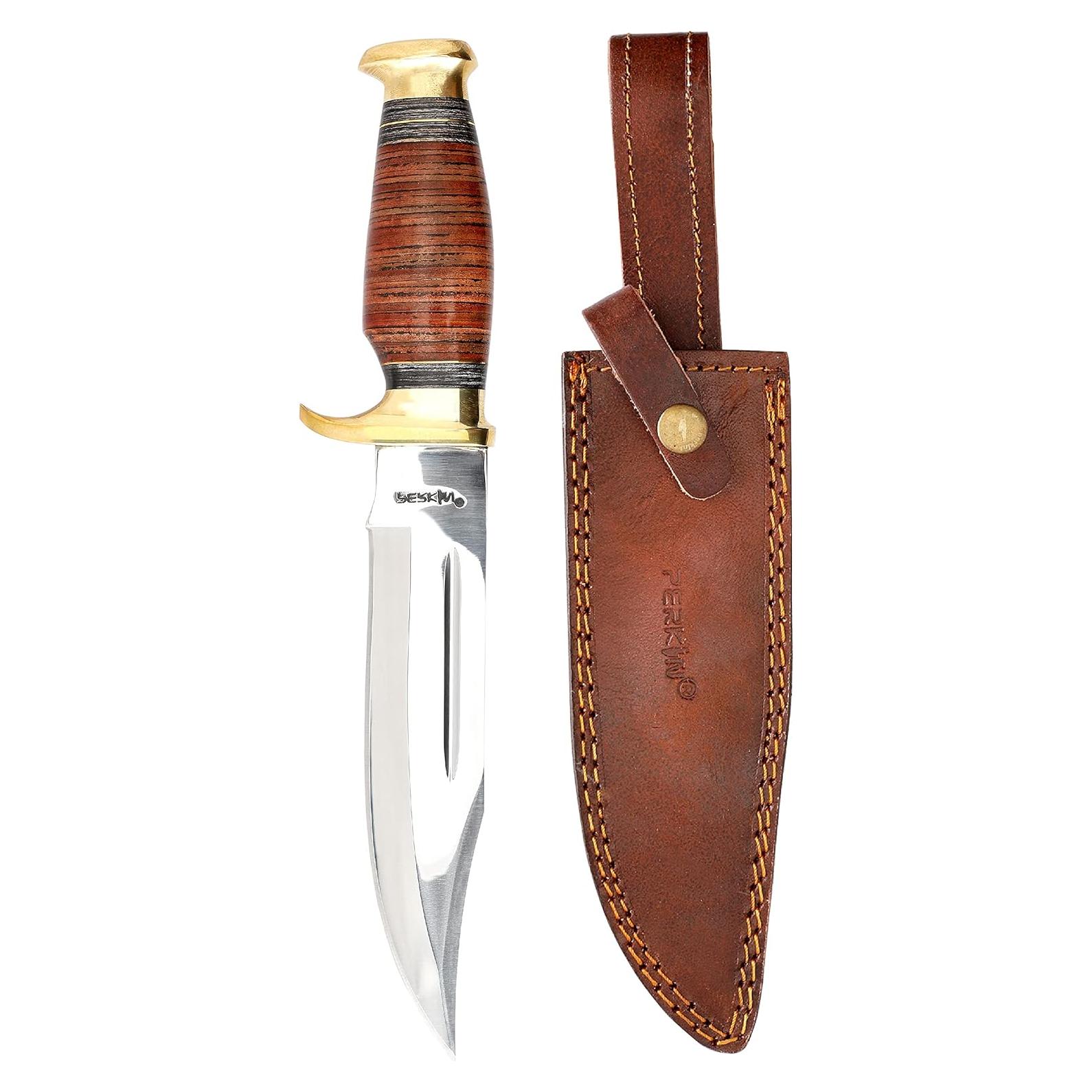 Cuchillo de Caza Perkin FBA_AR601 con Funda de Cuero 31.75 cm