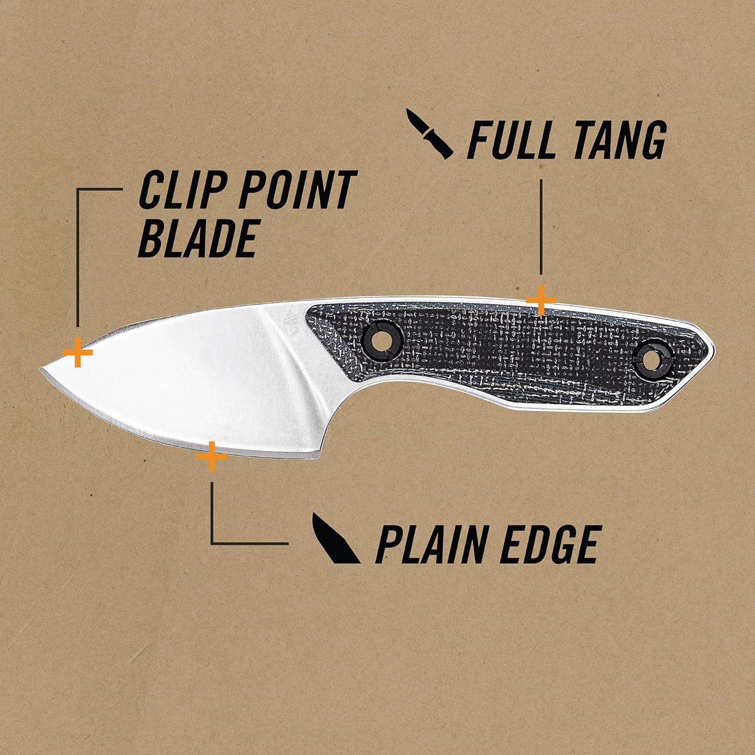 Cuchillo de bolsillo Gerber Stowe 6.35 cm hoja fija Micarta