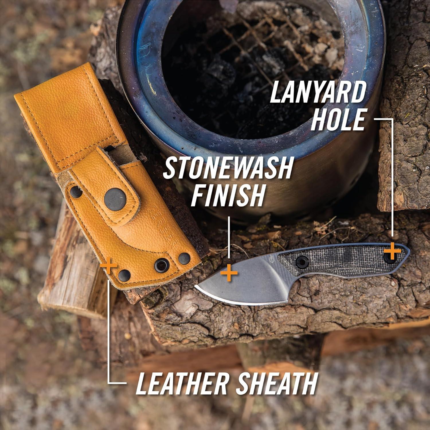 Cuchillo de bolsillo Gerber Stowe 6.35 cm hoja fija Micarta