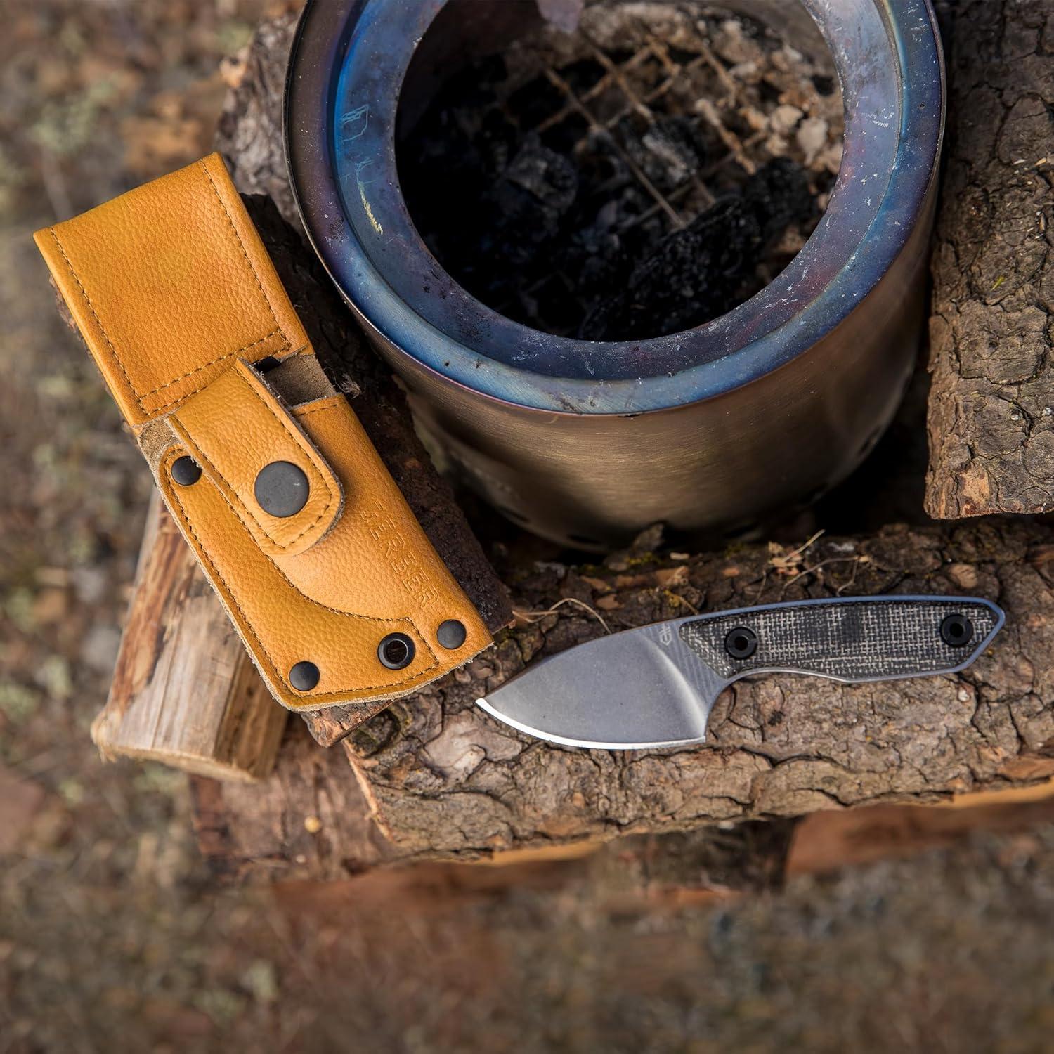 Cuchillo de bolsillo Gerber Stowe 6.35 cm hoja fija Micarta