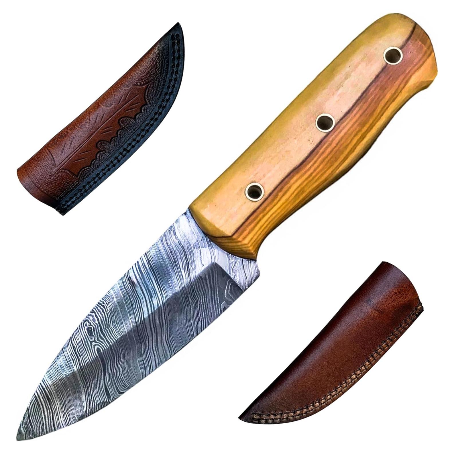 Cuchillo Vikingo Ragnar Maestro Damasco 11.43 cm Hoja Fija