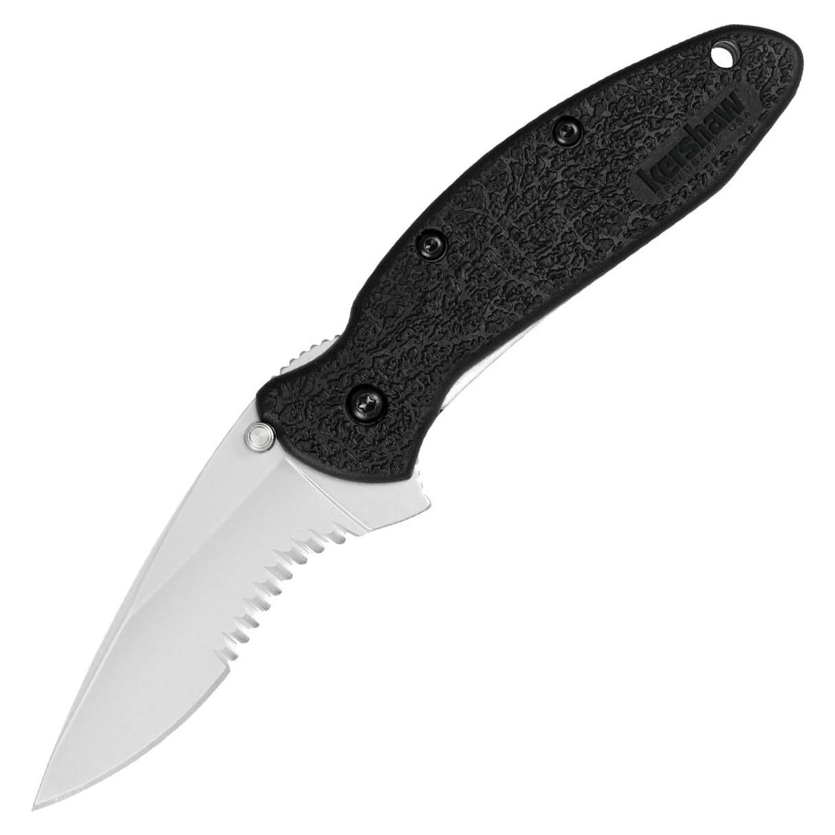 Cuchillo de bolsillo Kershaw 1620ST Scallion negro serrado